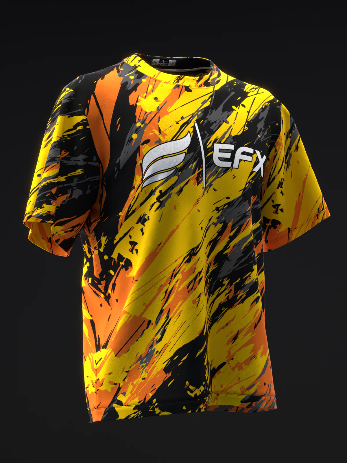 Elevated - Gold Charcoal Orange - Bowling Jersey - Image 3