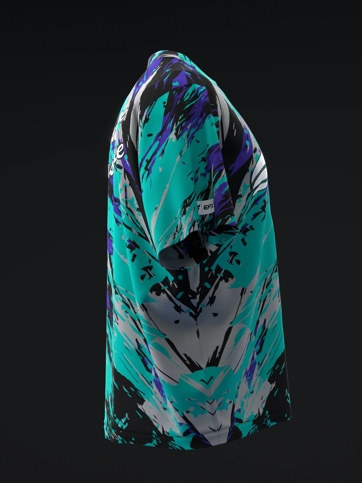 Elevated - Gray Purple Teal - Bowling Jersey - Image 4