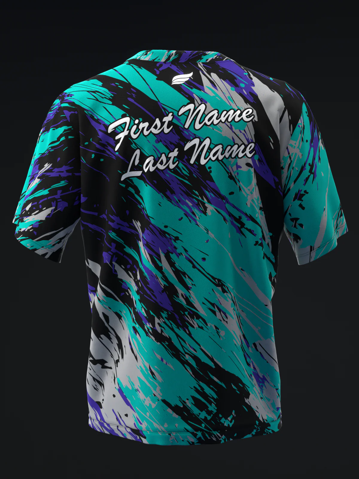 Elevated - Gray Purple Teal - Bowling Jersey - Image 5