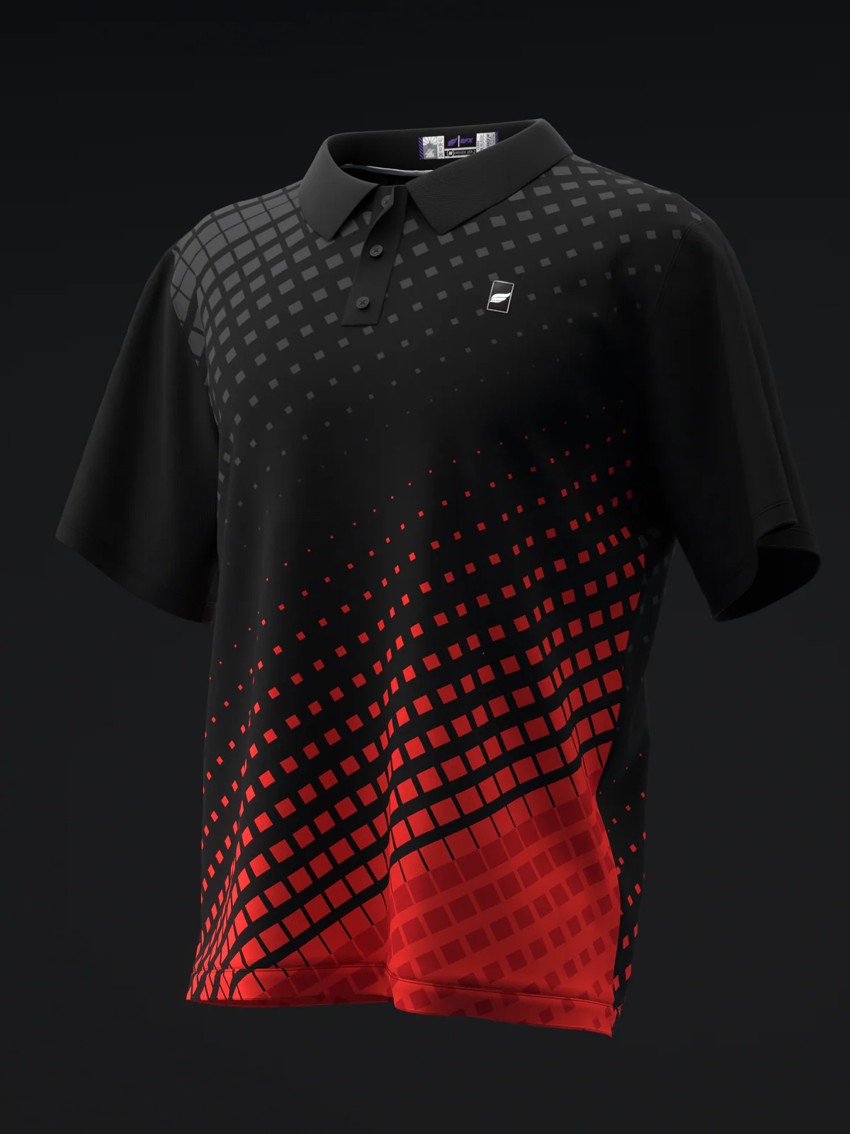 Fairways - Halftoned Red - Bowling Polo
