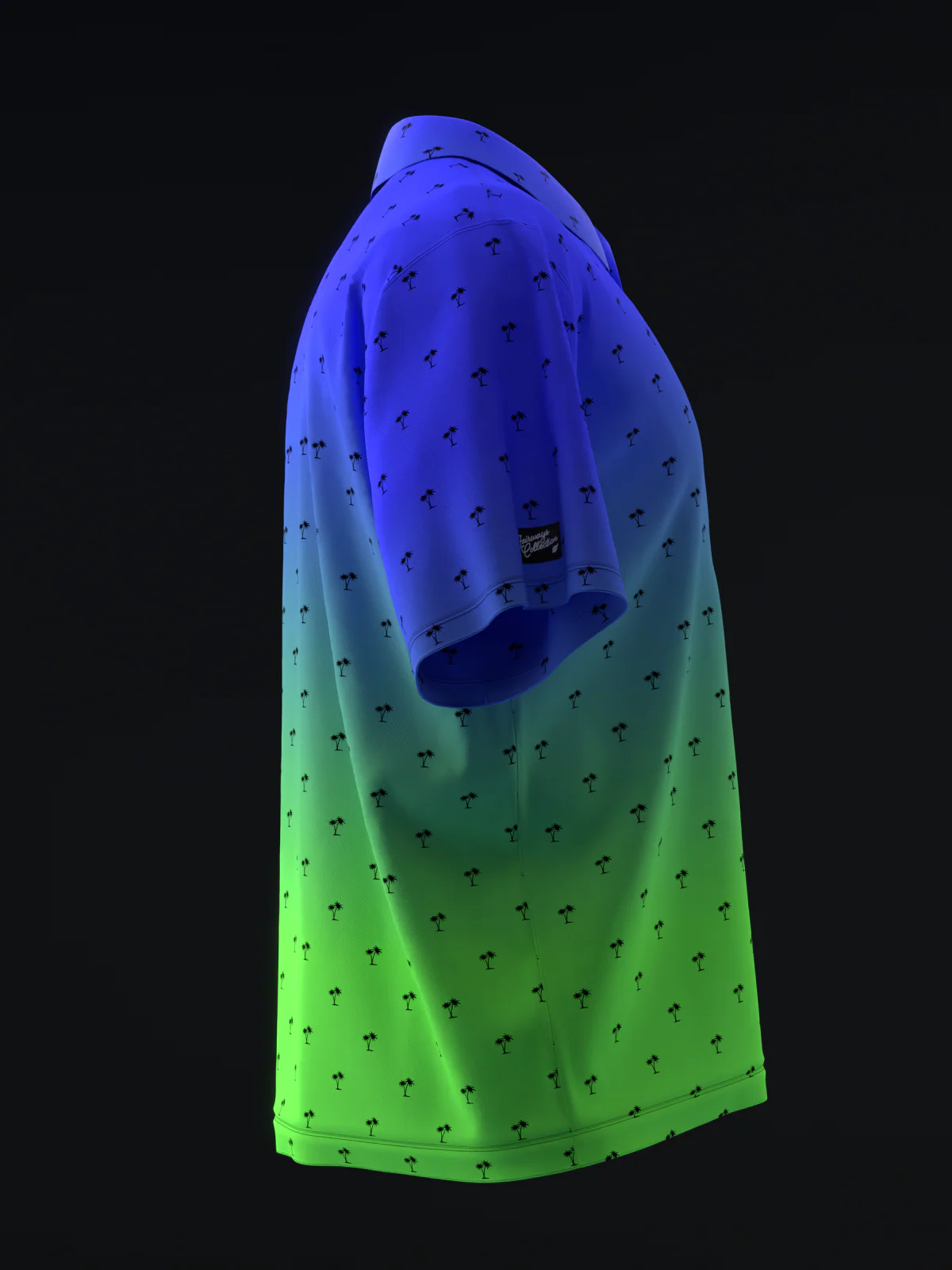 Fairways - Palms Neon Blue Green - Bowling Polo - Image 4