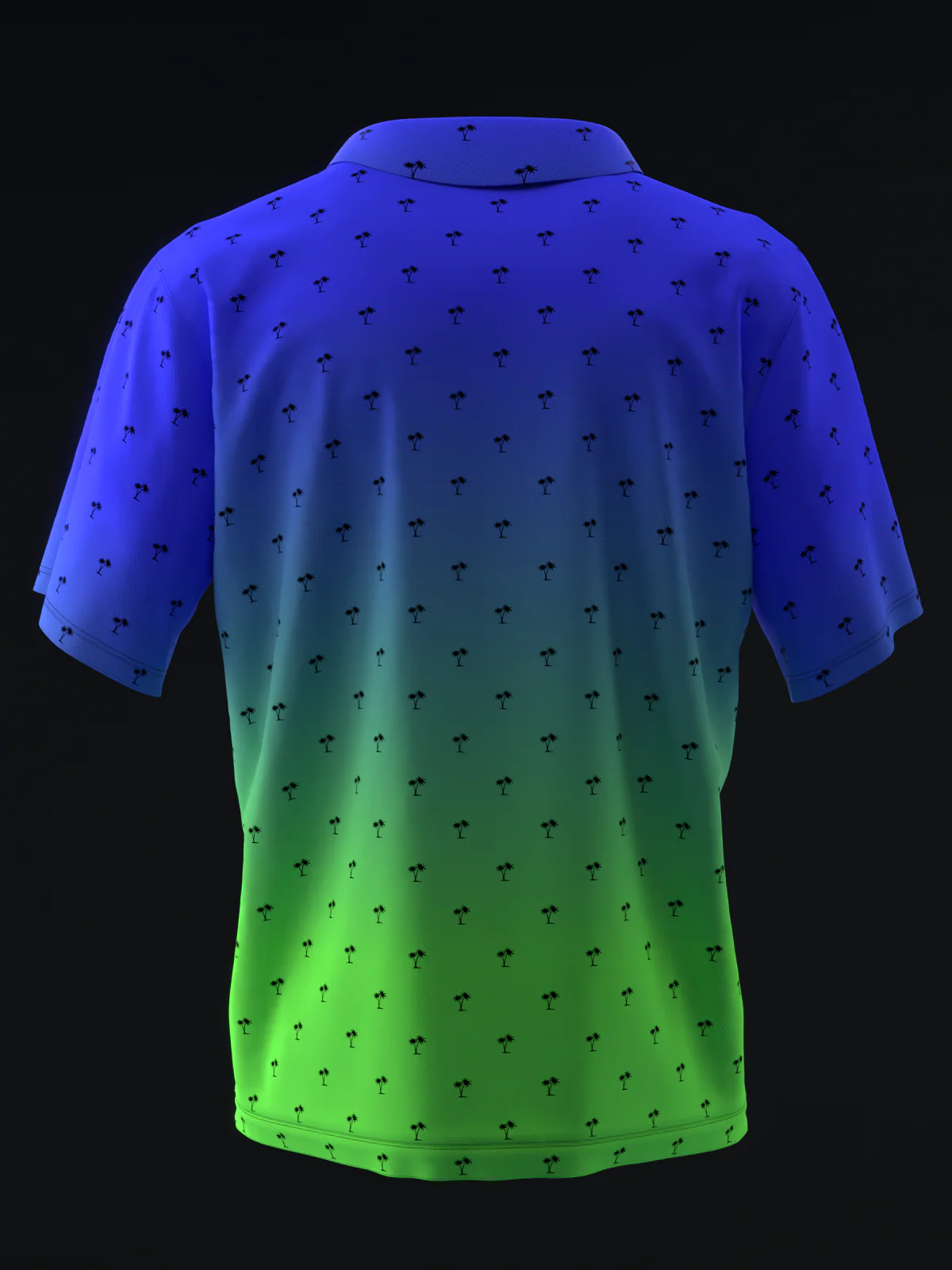 Fairways - Palms Neon Blue Green - Bowling Polo - Image 5