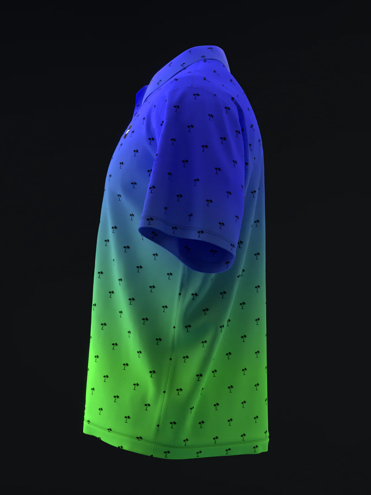 Fairways - Palms Neon Blue Green - Bowling Polo - Image 6