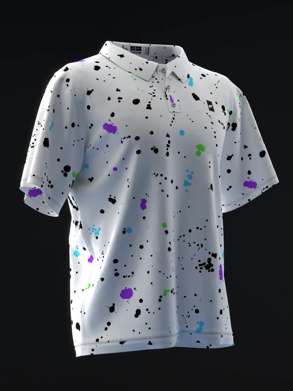 Fairways - Splatter Neon Hulk - Bowling Polo - Image 3