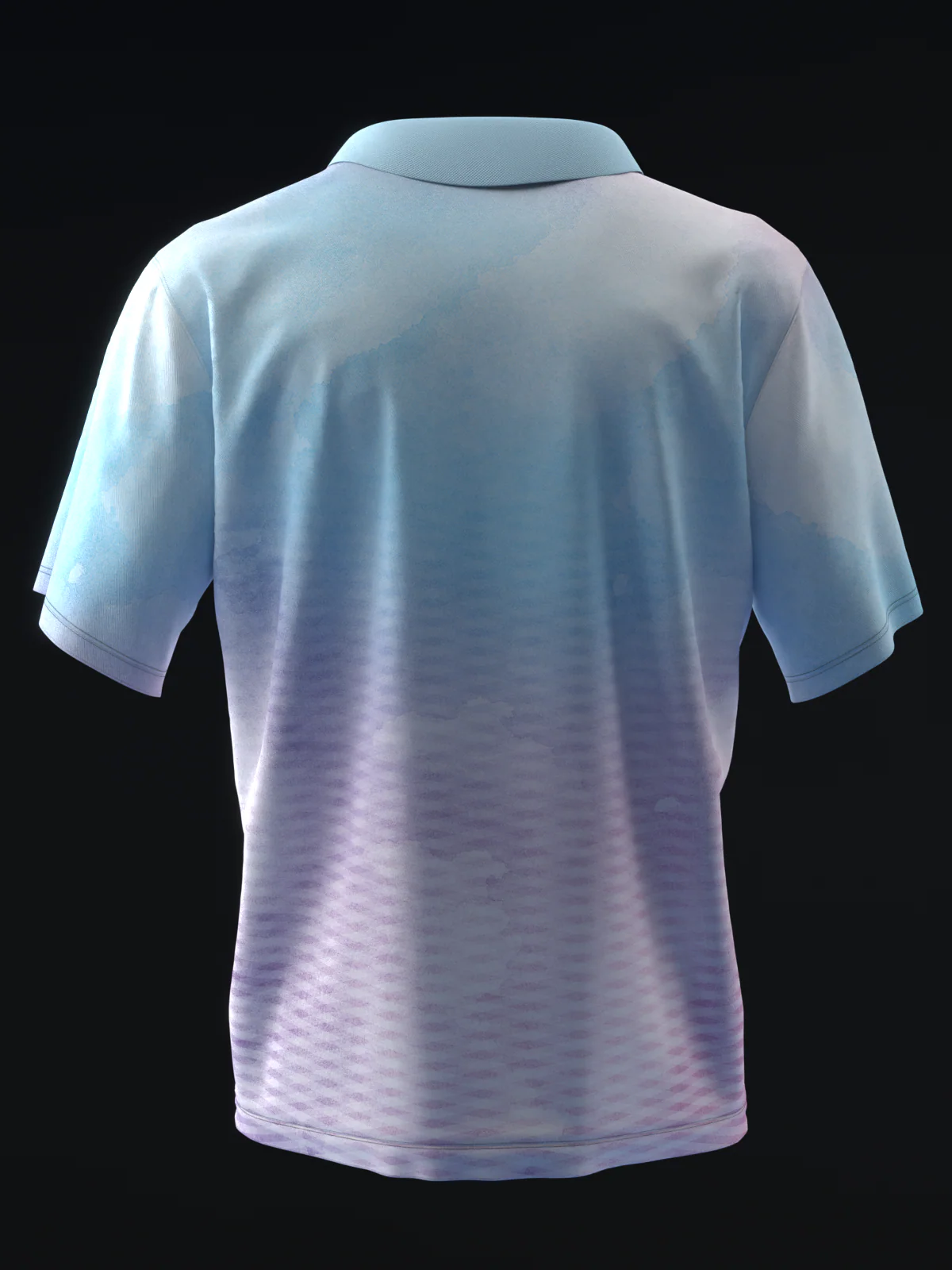 Fairways - Watercolor Pink Blue - Bowling Polo - Image 5