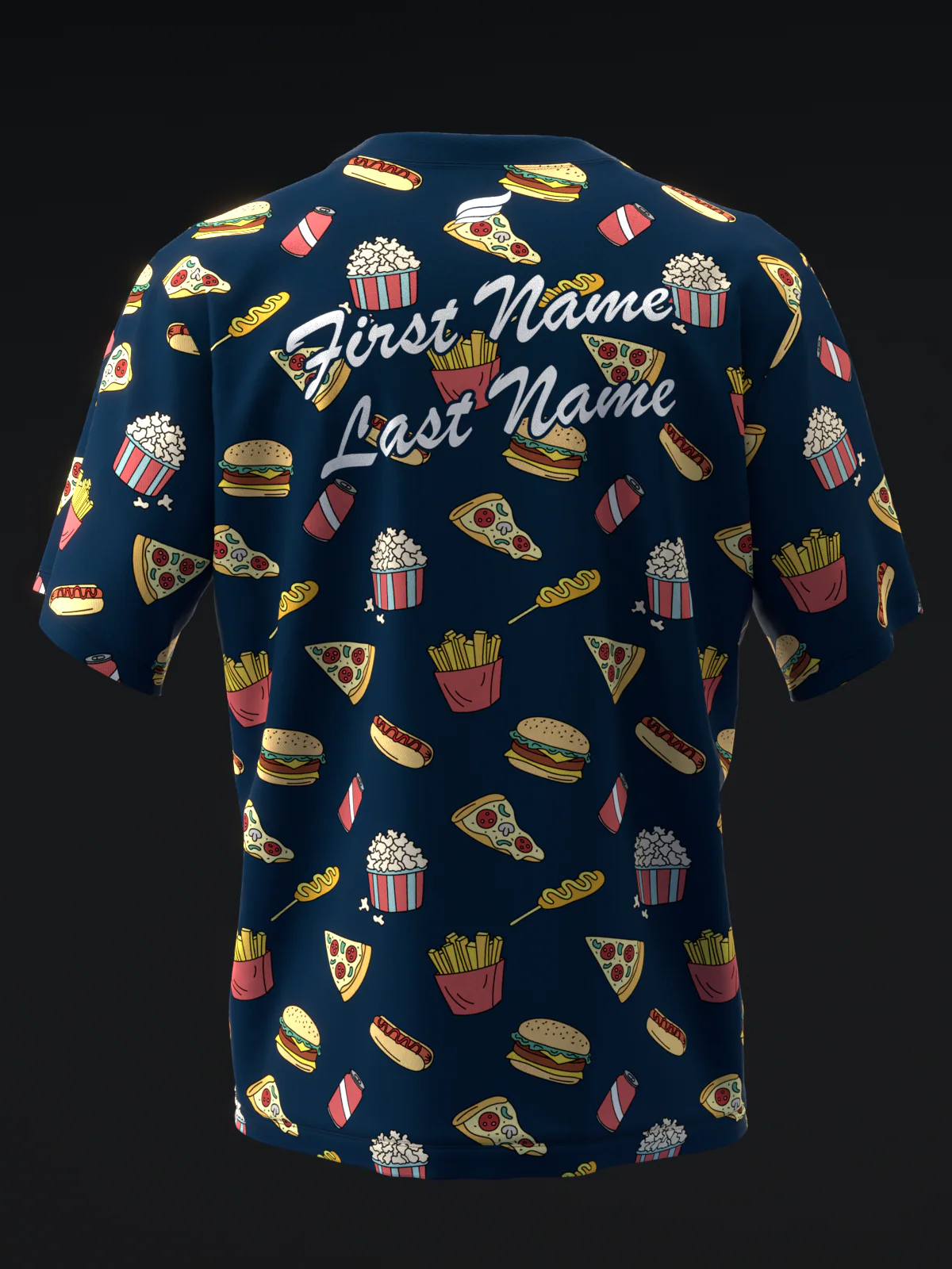 Fast Food - Black - Bowling Jersey - Image 5