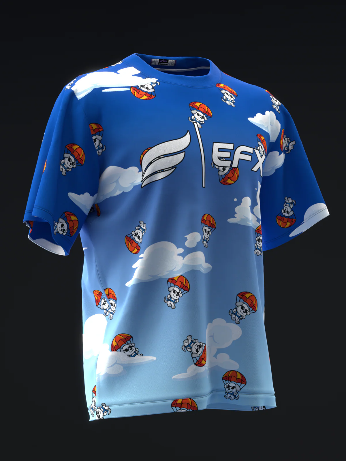 Flying Doggo - Blue - Bowling Jersey - Image 3