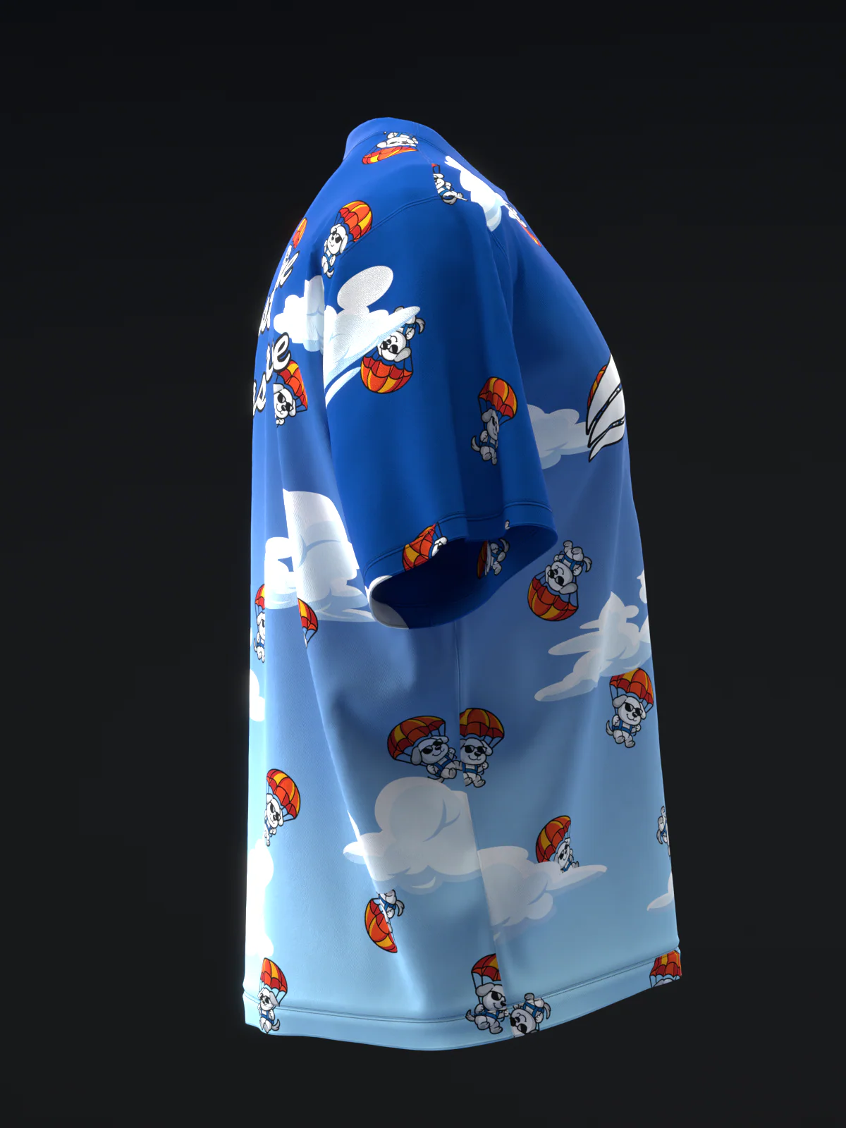 Flying Doggo - Blue - Bowling Jersey - Image 4