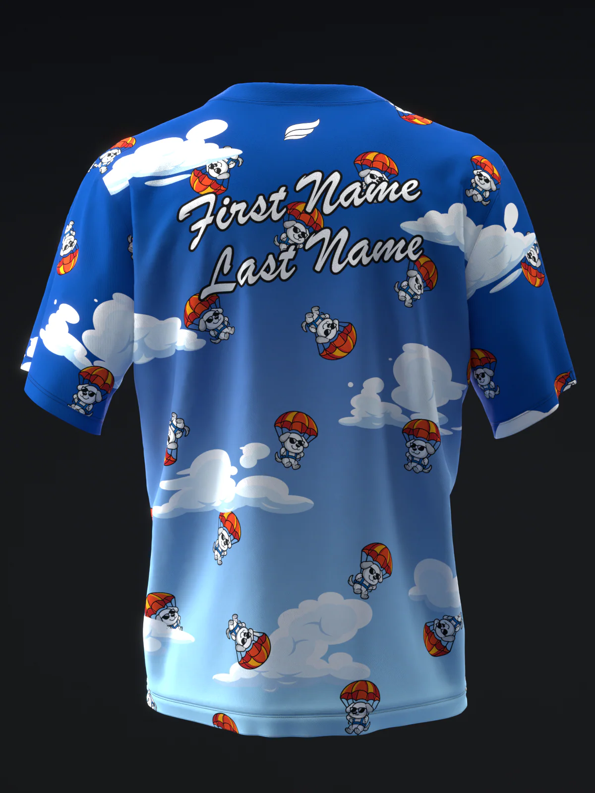Flying Doggo - Blue - Bowling Jersey - Image 5