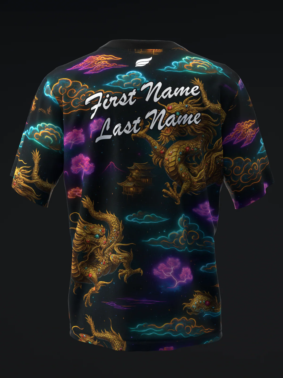 Gem Dragons - Black - Bowling Jersey - Image 5