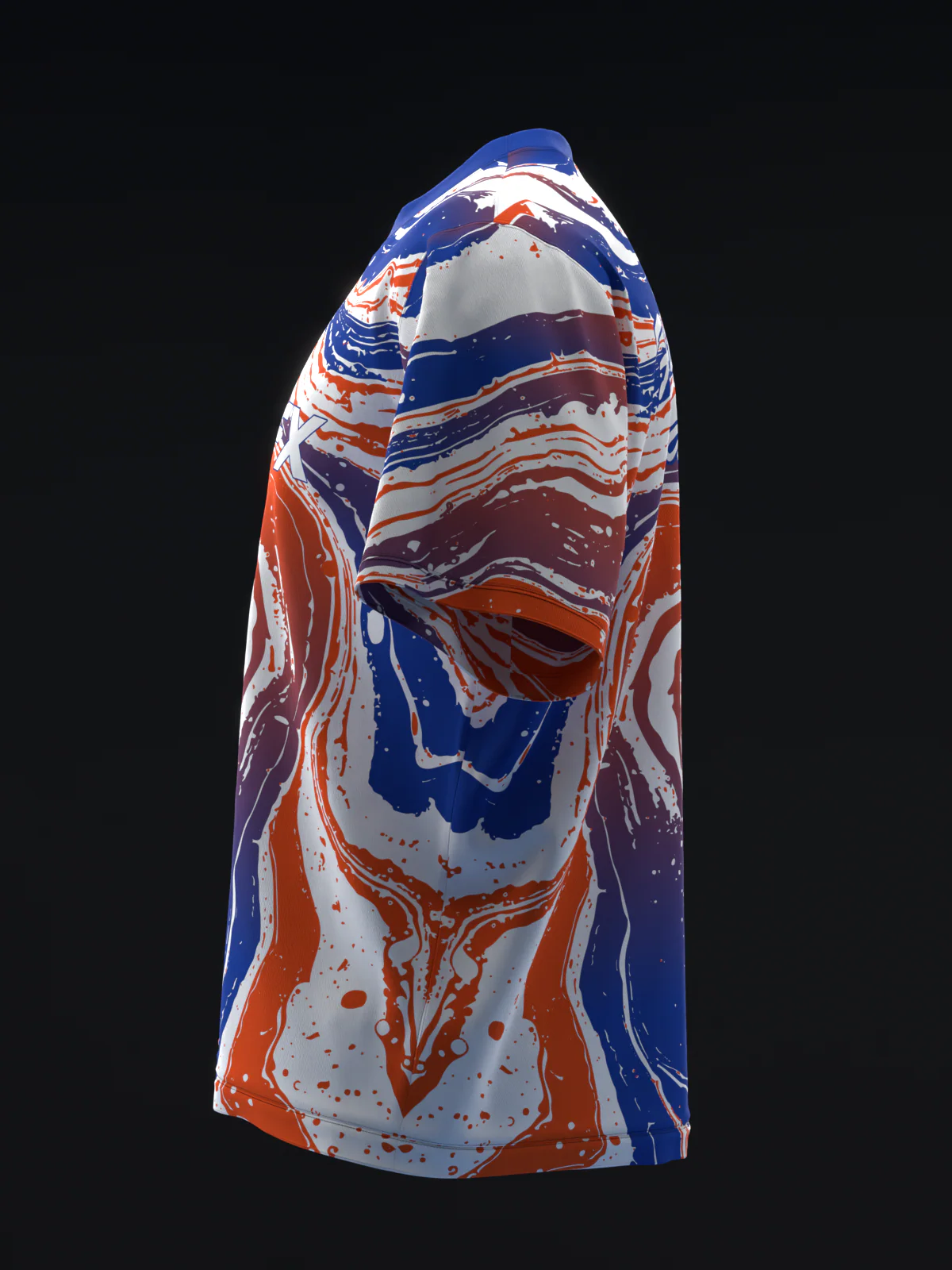 Hydro - Neon Navy Orange - Bowling Jersey - Image 3