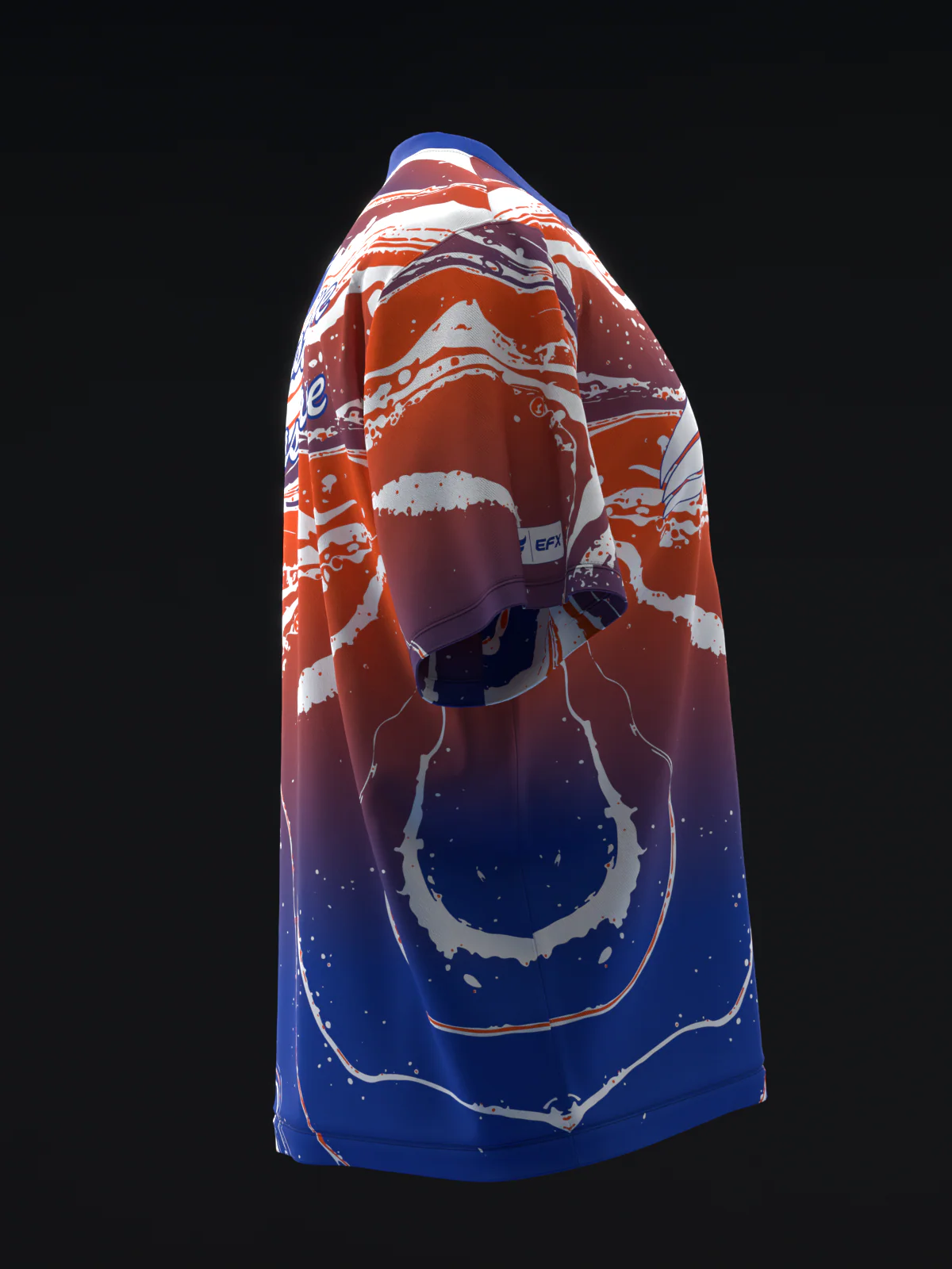 Hydro - Neon Navy Orange - Bowling Jersey - Image 5