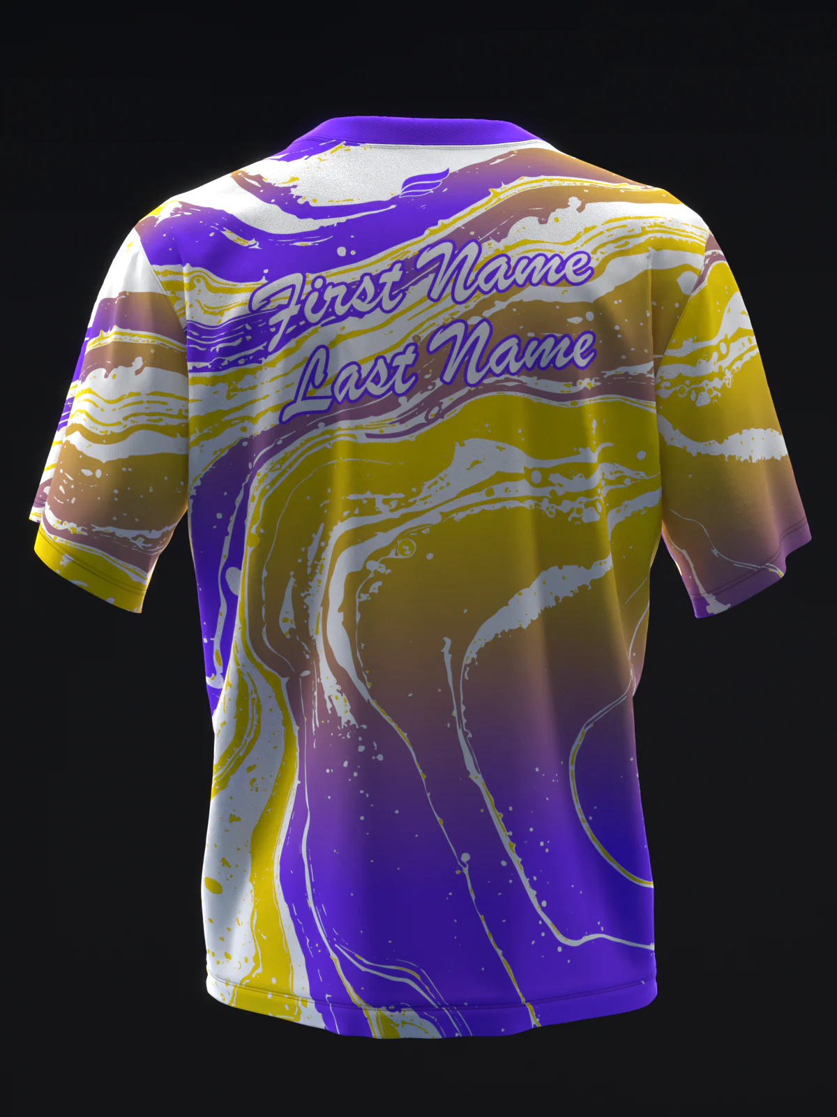 Hydro - Neon Purple Gold - Bowling Jersey - Image 5