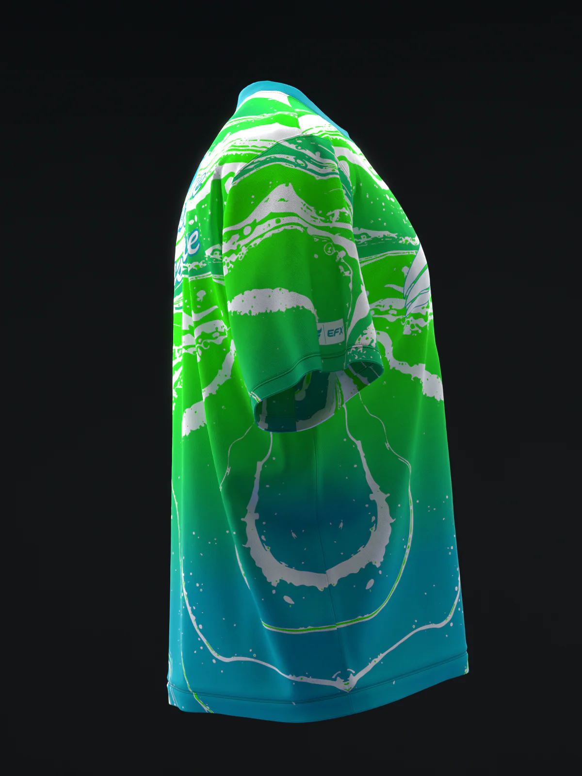 Hydro - Neon Teal Green - Bowling Jersey - Image 4