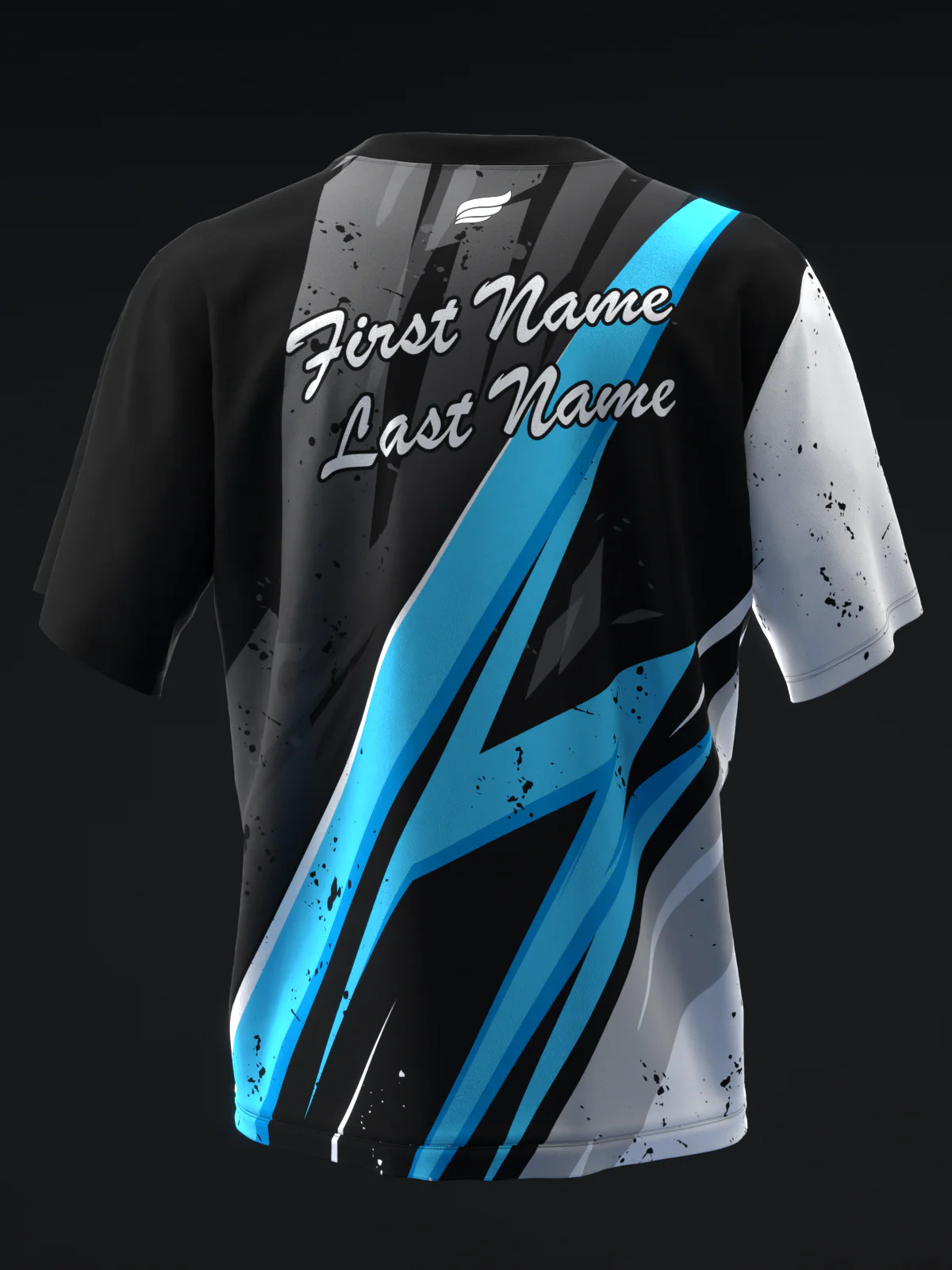 Splice - Black White Blue - Bowling Jersey - Image 5