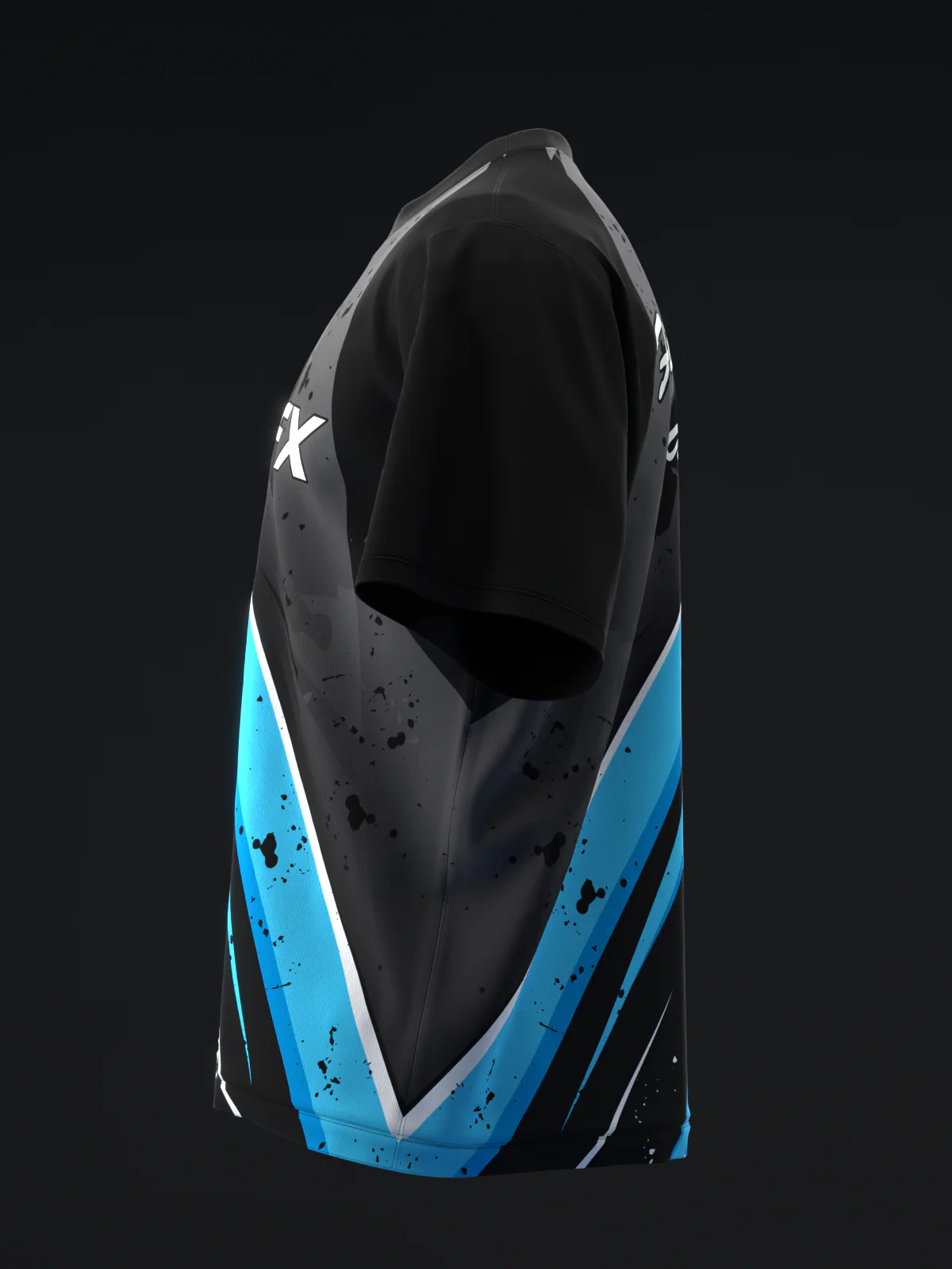 Splice - Black White Blue - Bowling Jersey - Image 6