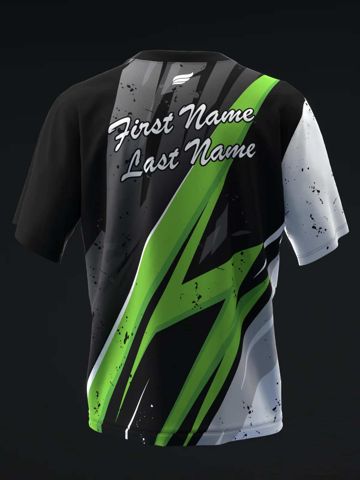 Splice - Black White Green - Bowling Jersey - Image 5