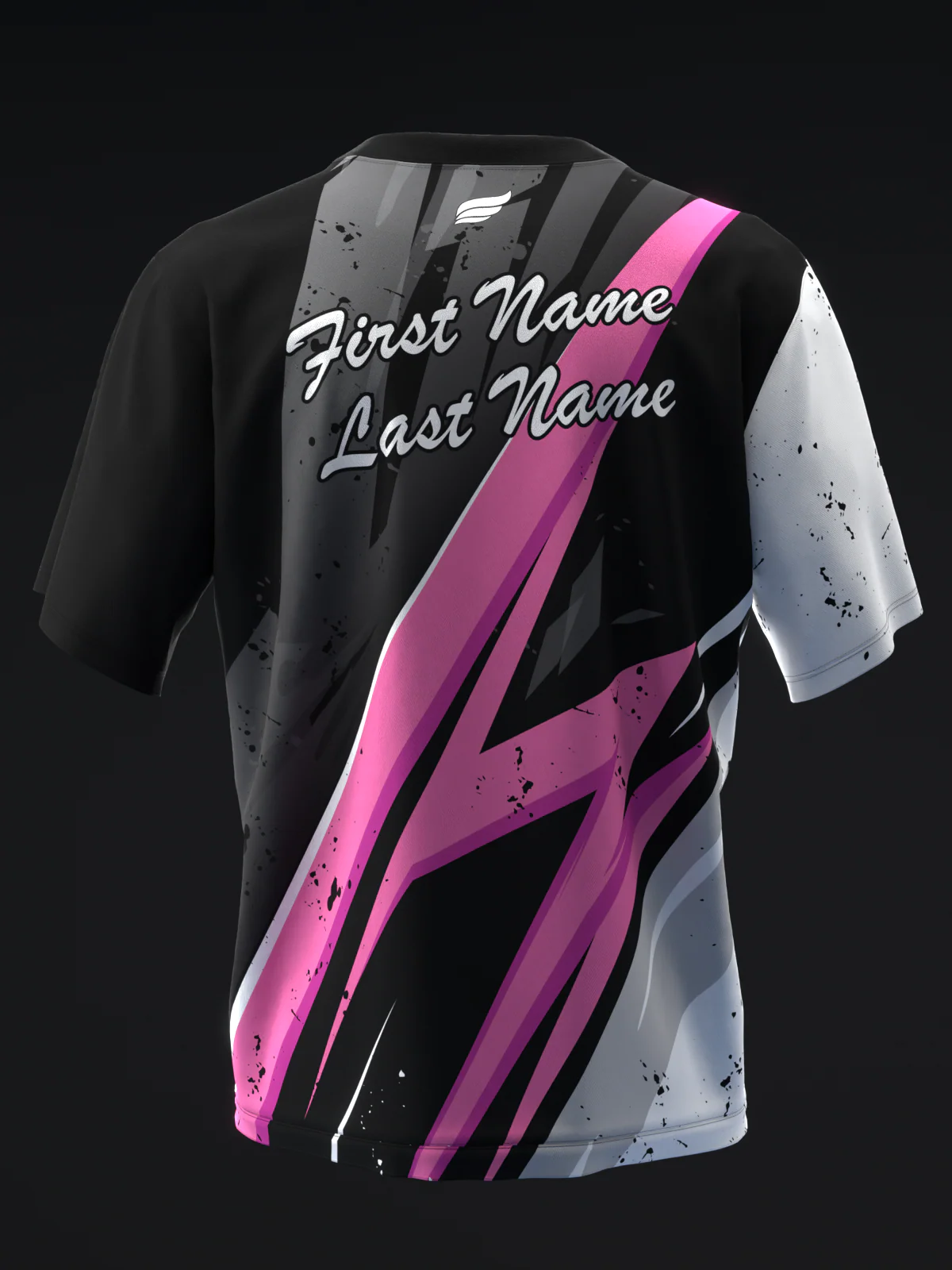 Splice - Black White Pink - Bowling Jersey - Image 5