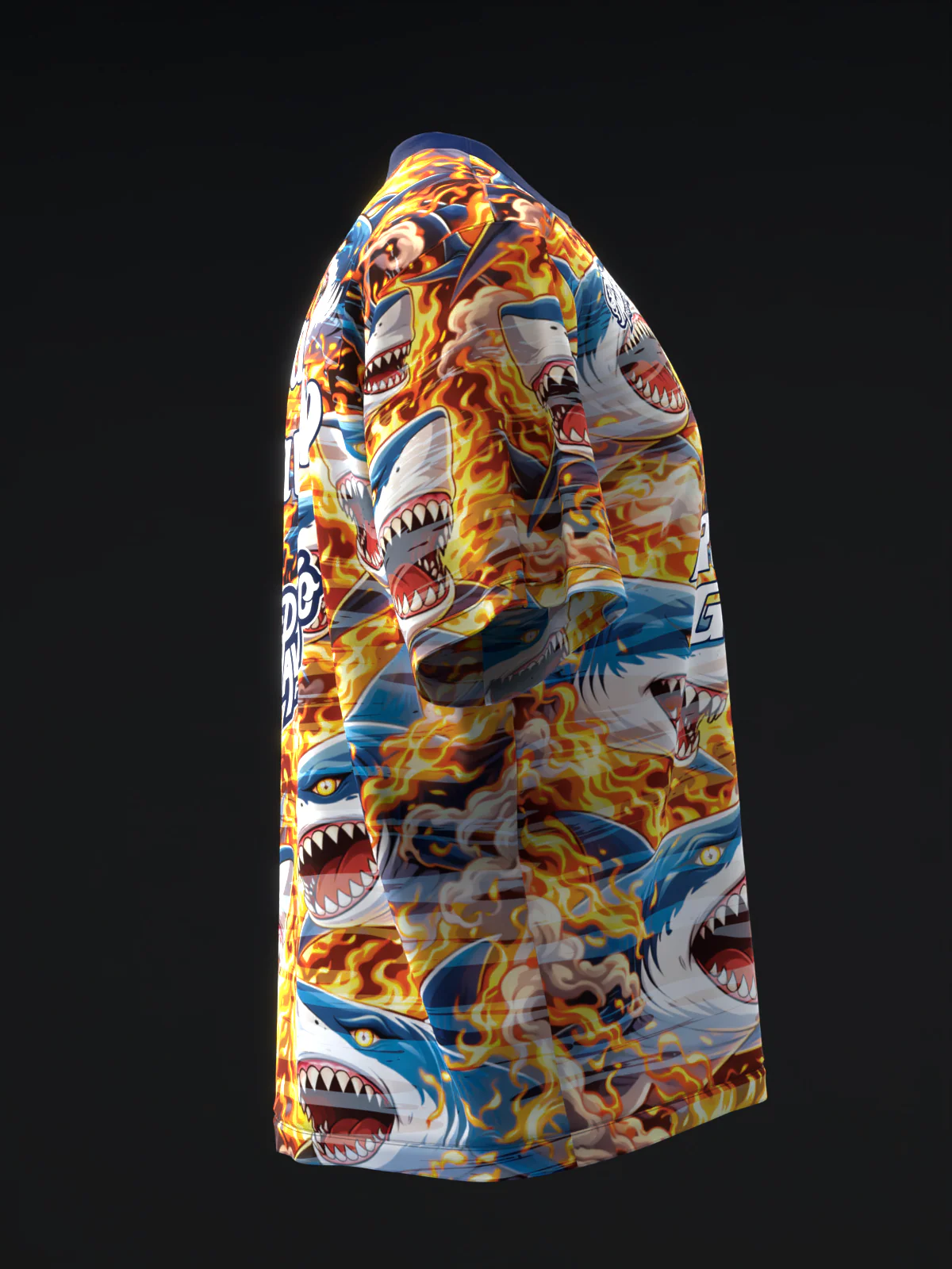 Jason Pavlinko 2026 - Sharks & Flames - Bowling Jersey - Image 4