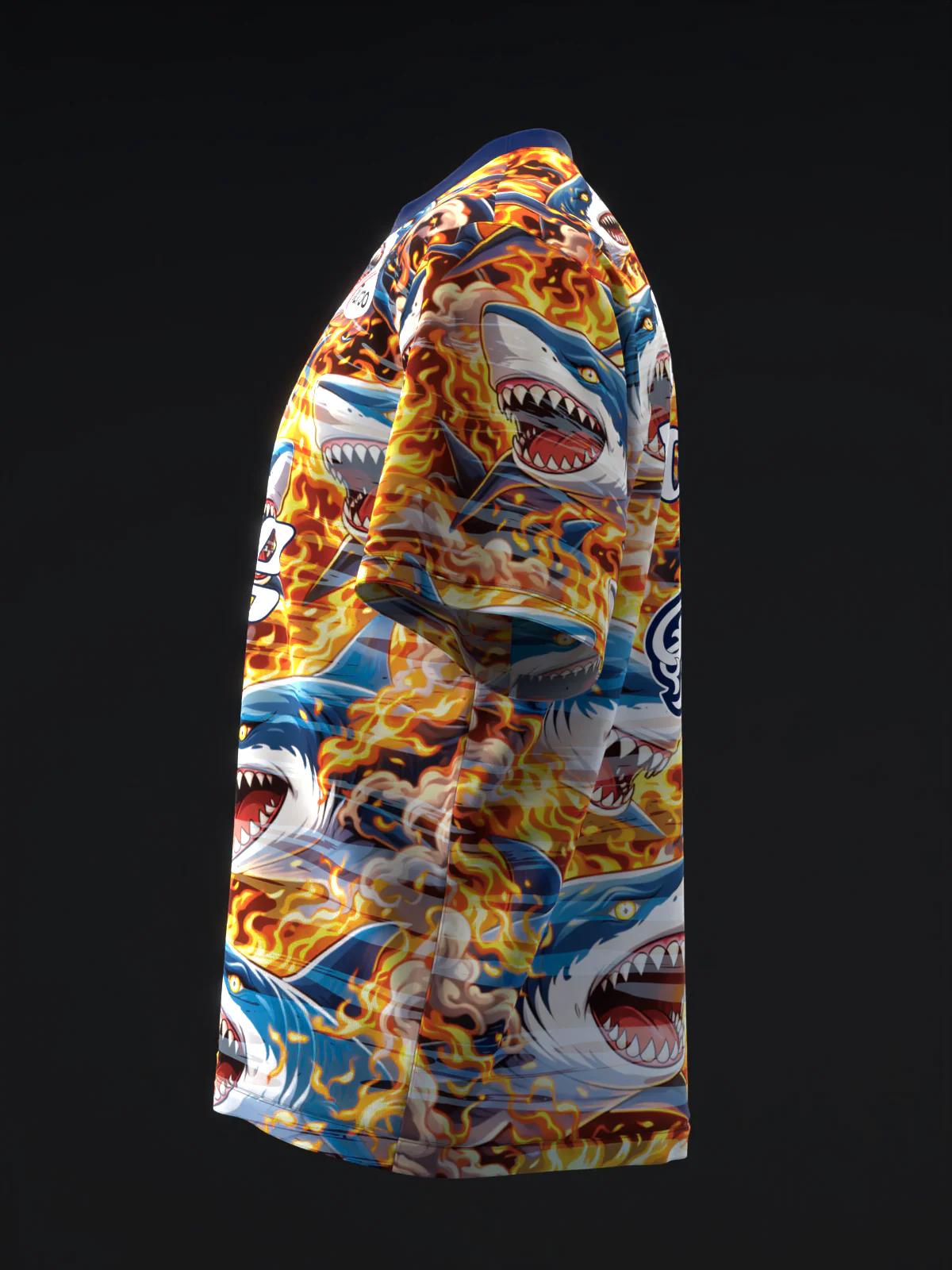 Jason Pavlinko 2026 - Sharks & Flames - Bowling Jersey - Image 6