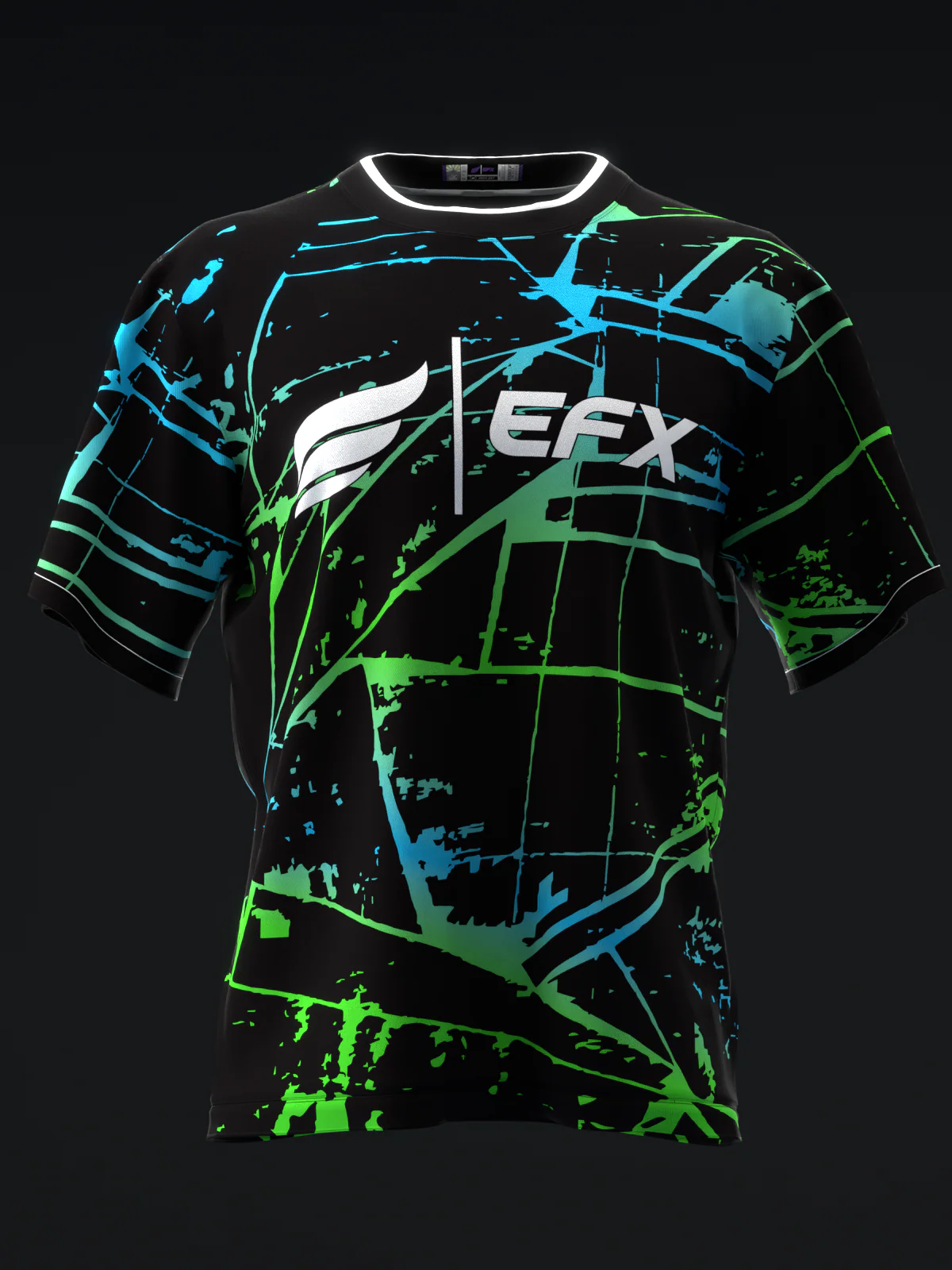 Kalei - Neon Green Blue - Bowling Jersey - Image 2