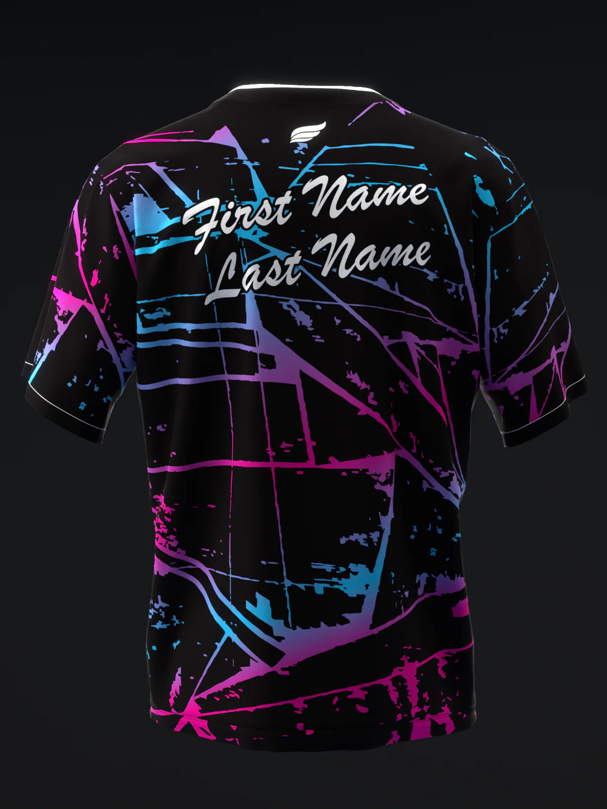 Kalei - Neon Pink Blue - Bowling Jersey - Image 5