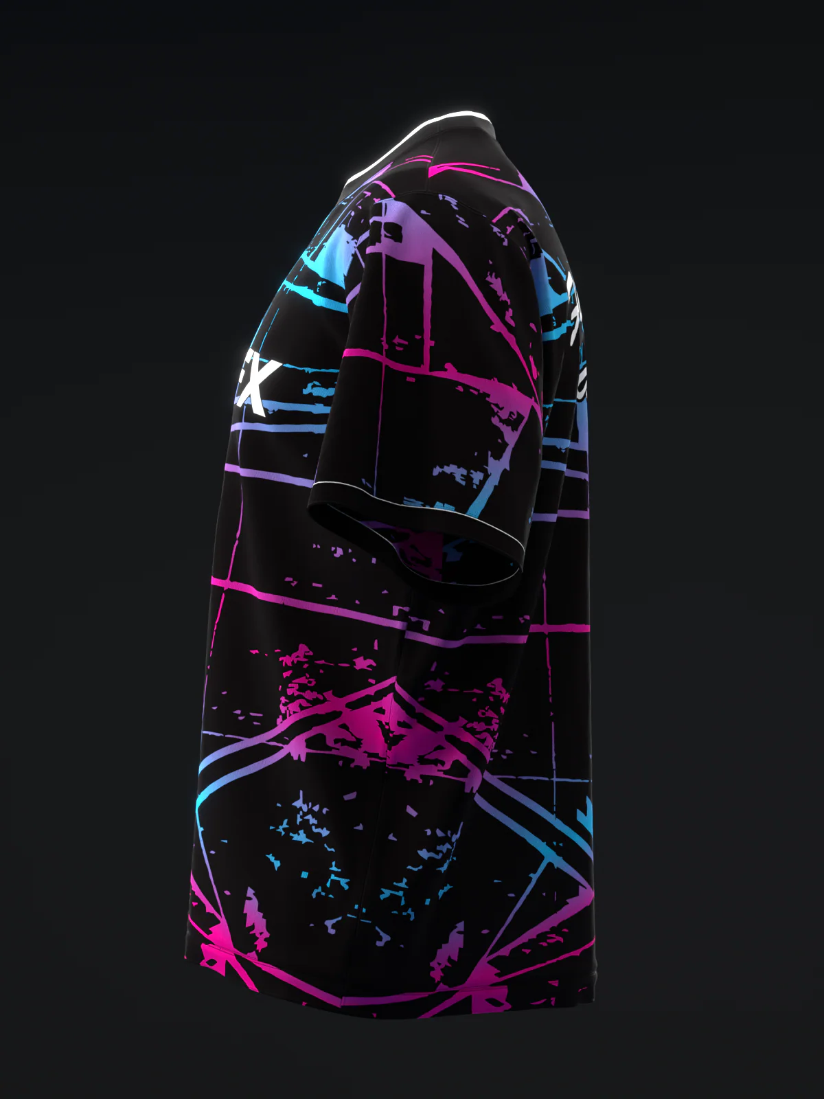 Kalei - Neon Pink Blue - Bowling Jersey - Image 6
