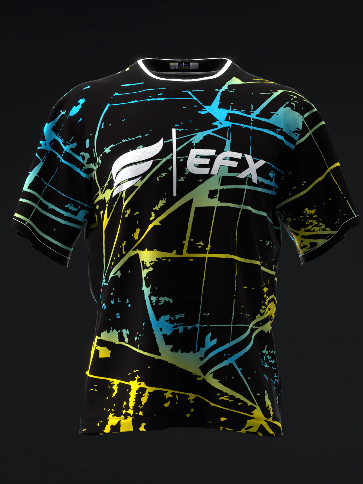 Kalei - Neon Yellow Blue - Bowling Jersey - Image 2