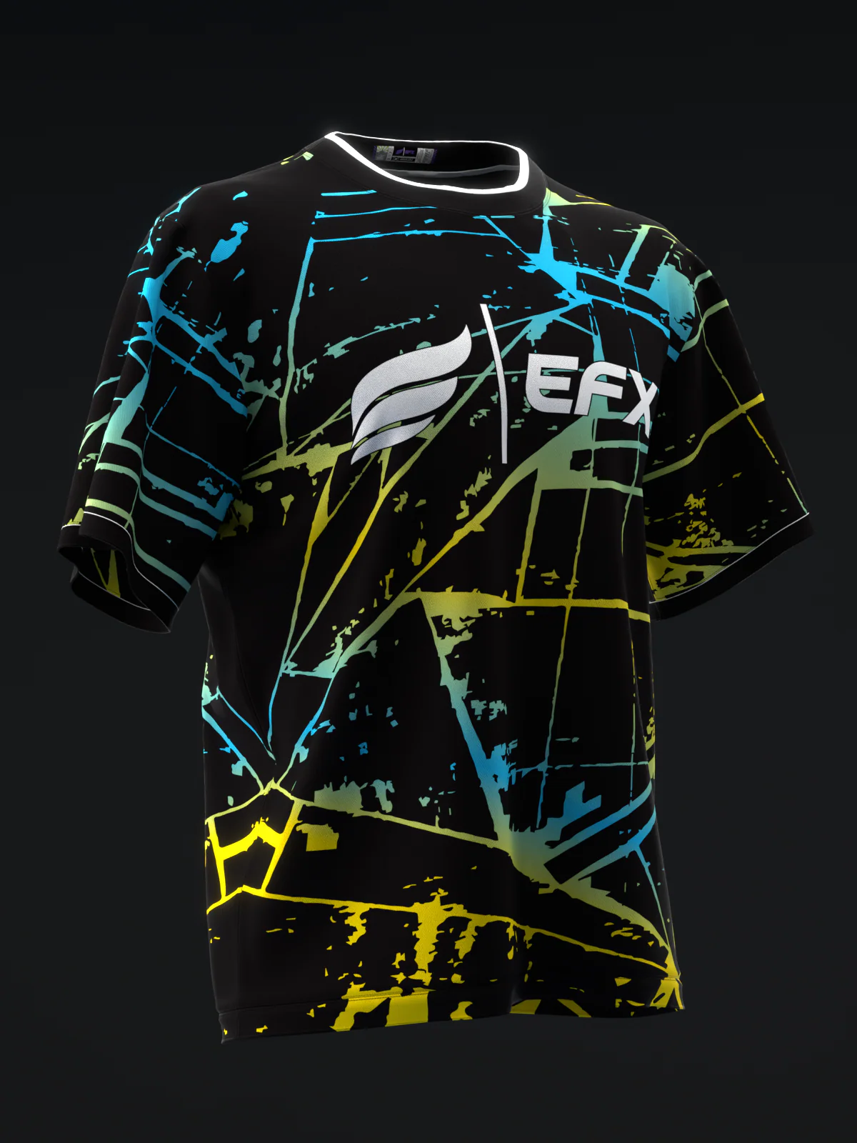 Kalei - Neon Yellow Blue - Bowling Jersey - Image 3