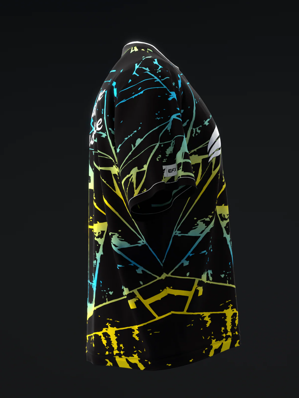 Kalei - Neon Yellow Blue - Bowling Jersey - Image 4