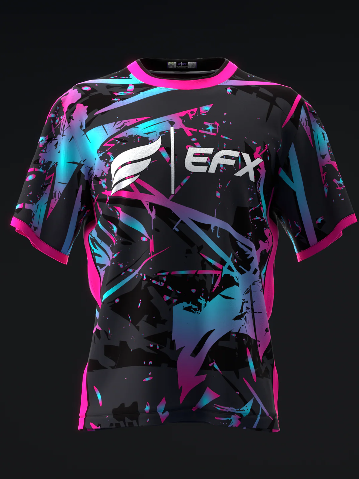 Karma - Neon Pink Blue - Bowling Jersey - Image 2