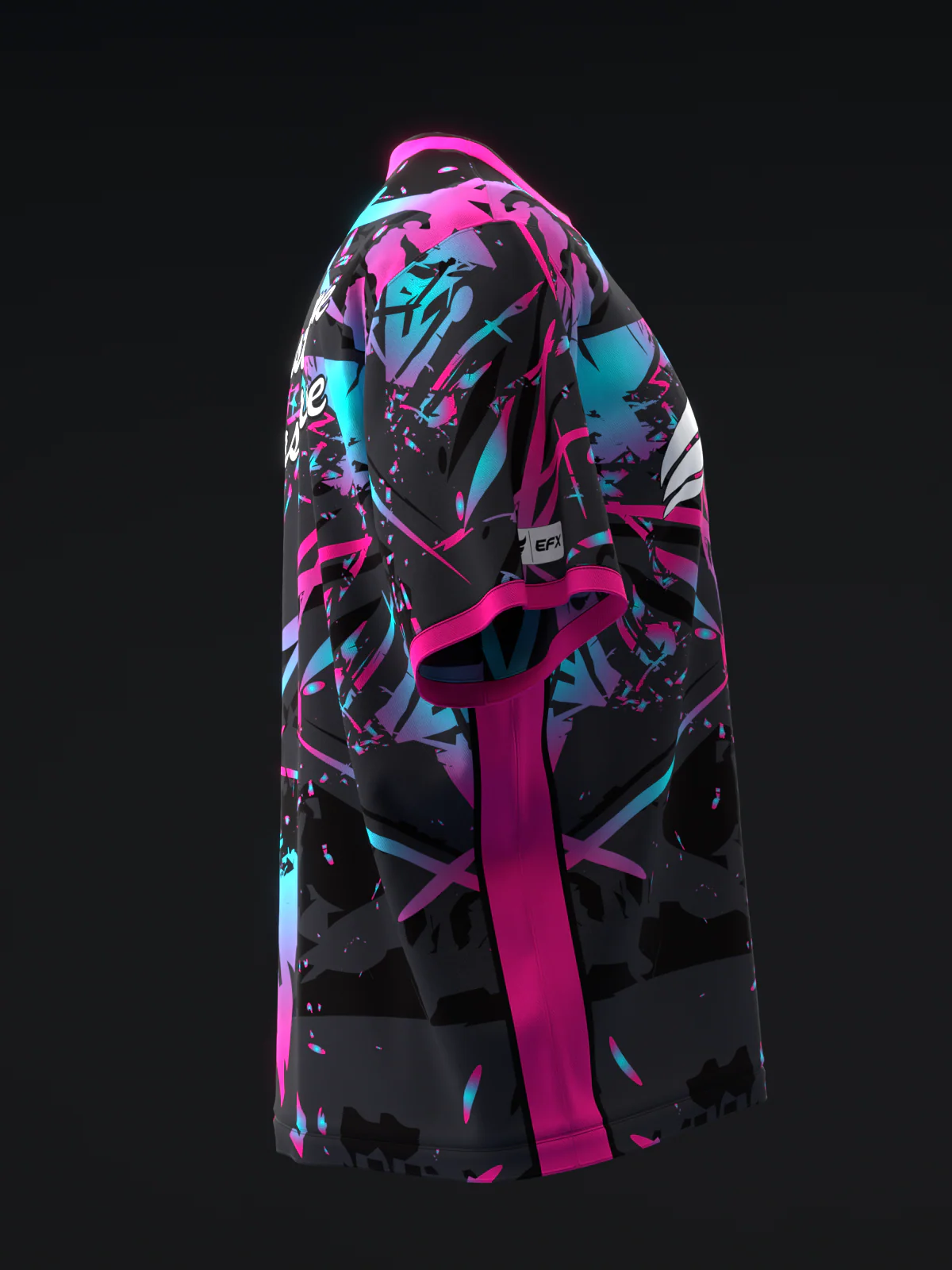 Karma - Neon Pink Blue - Bowling Jersey - Image 4
