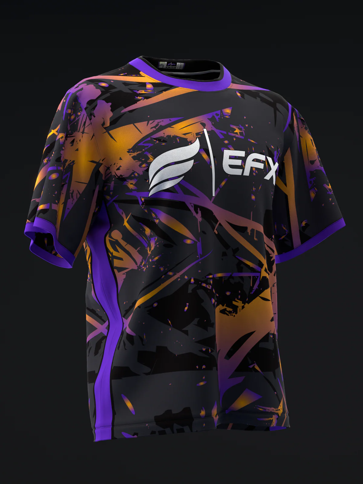 Karma - Neon Purple Orange - Bowling Jersey - Image 3