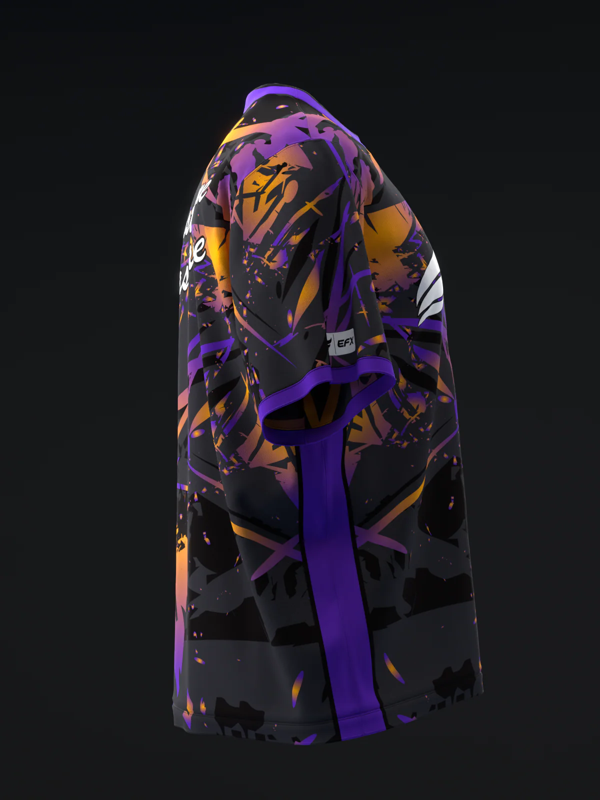 Karma - Neon Purple Orange - Bowling Jersey - Image 4