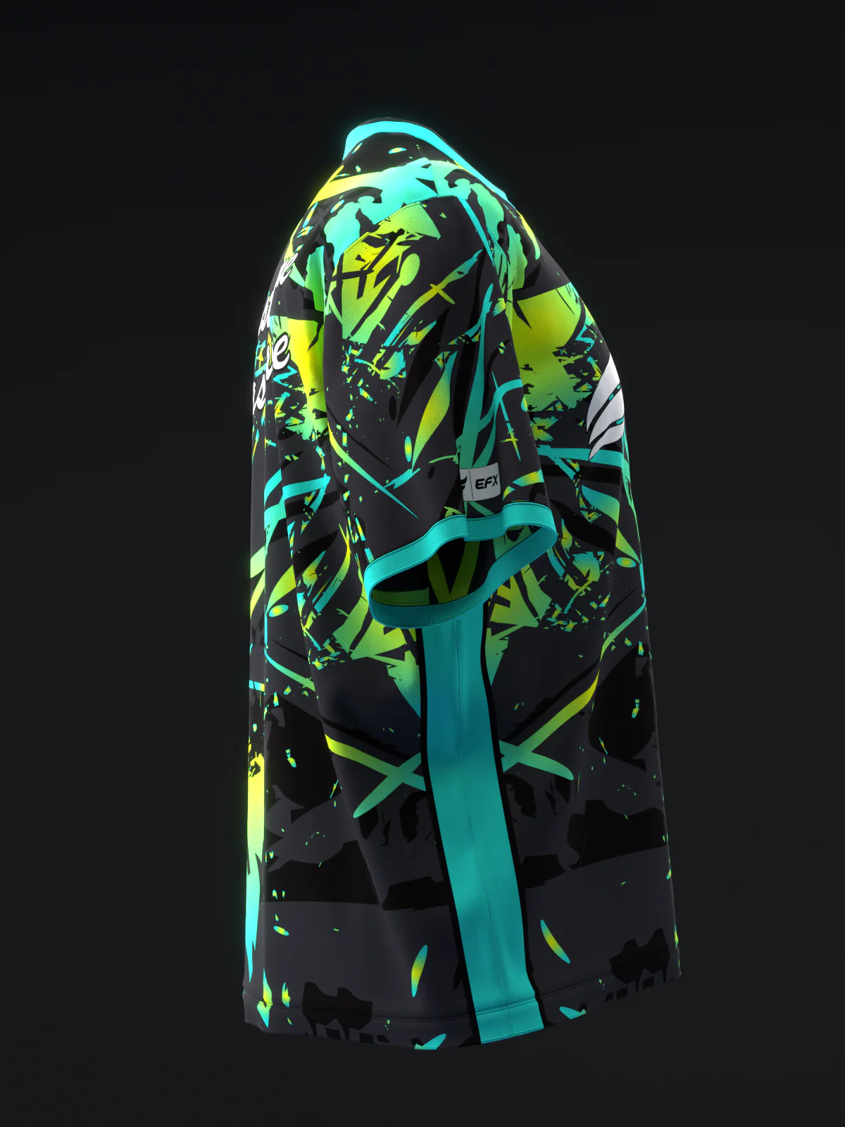 Karma - Neon Teal Yellow - Bowling Jersey - Image 4
