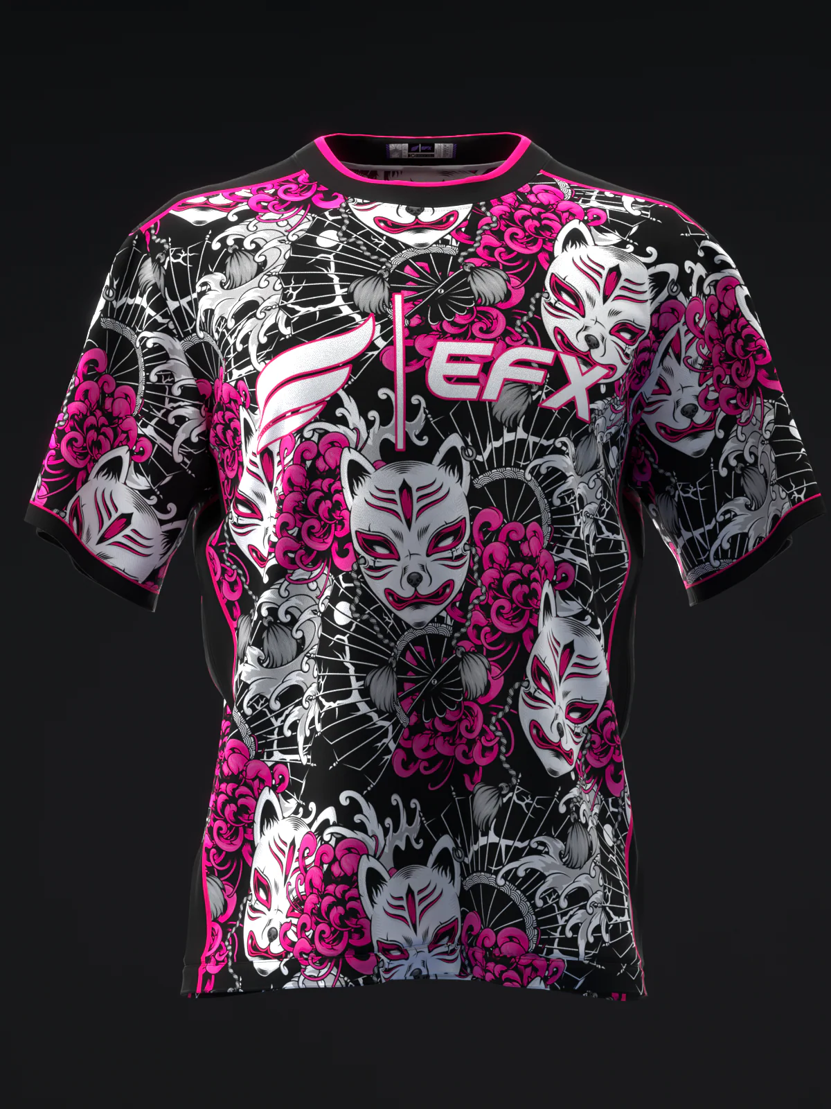 Kitsune - Black Pink - Bowling Jersey - Image 2