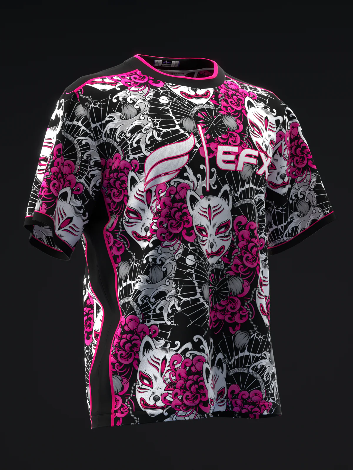 Kitsune - Black Pink - Bowling Jersey - Image 3