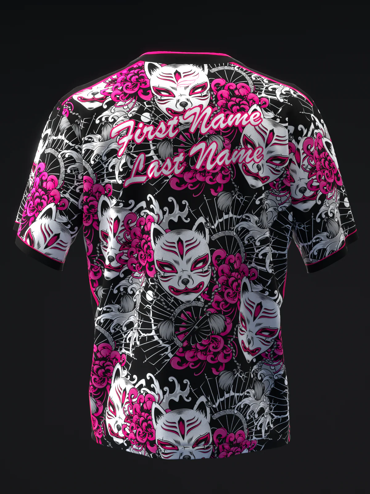 Kitsune - Black Pink - Bowling Jersey - Image 5