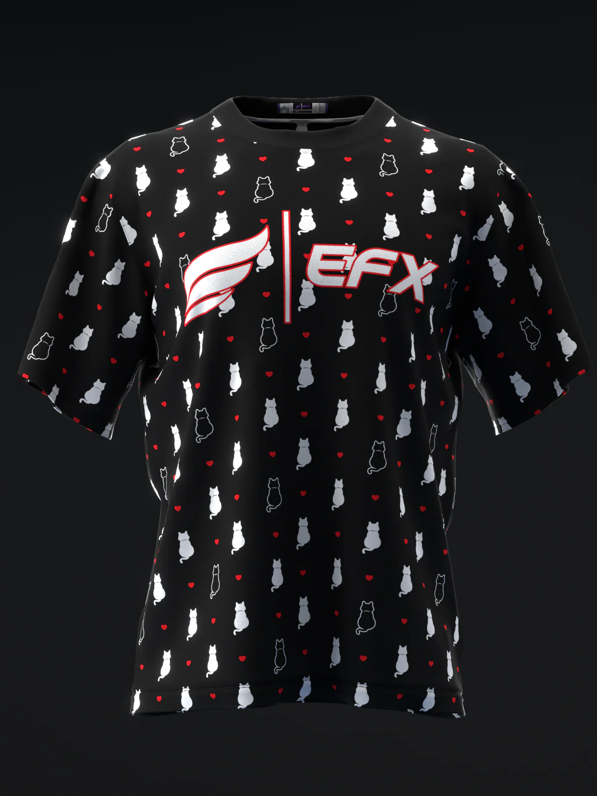Kitty Love - Black - Bowling Jersey - Image 2