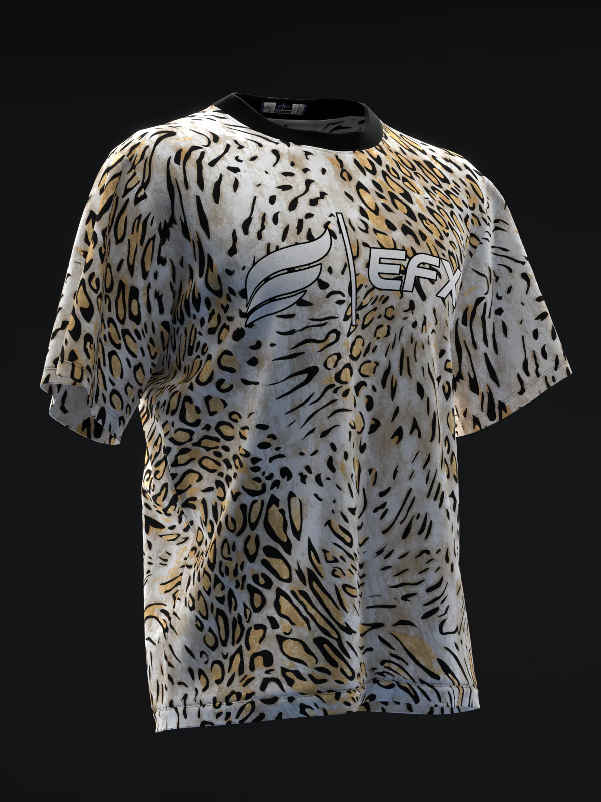 Leopard - Black Tan - Bowling Jersey - Image 3