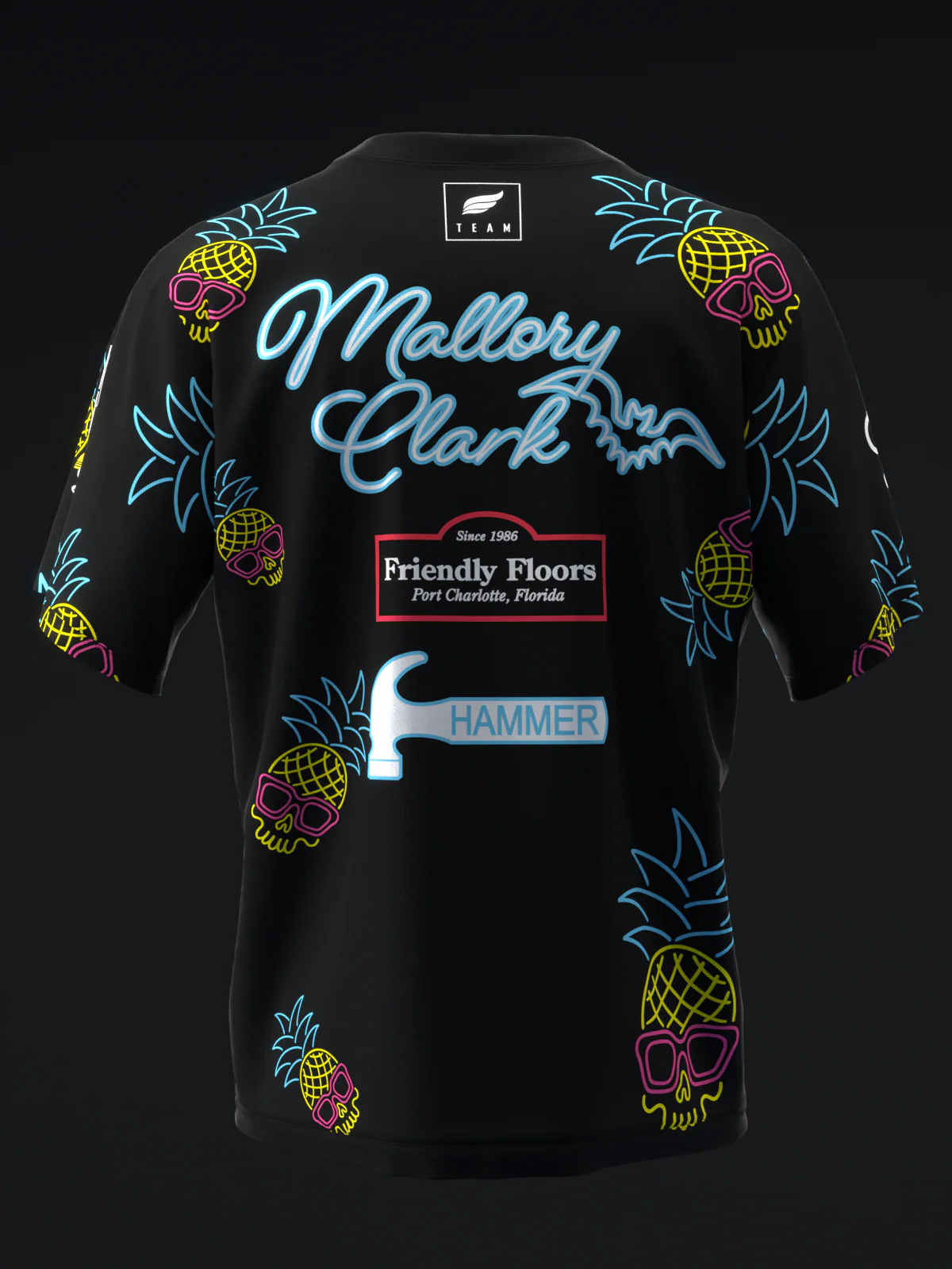 Mallory Clark 2025 - Pineapple Skulls - Bowling Jersey - Image 5