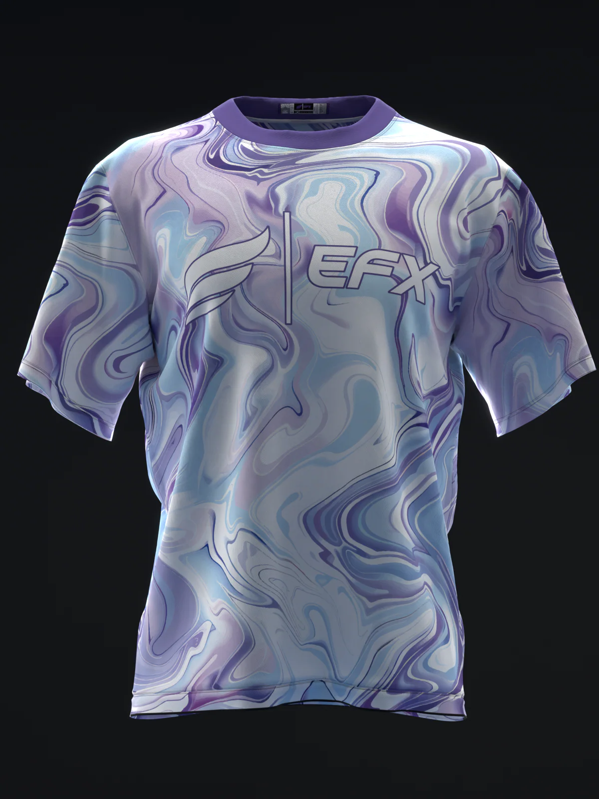 Marble - White Lavender - Bowling Jersey - Image 2