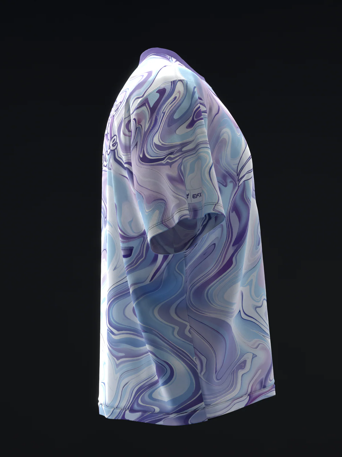 Marble - White Lavender - Bowling Jersey - Image 4