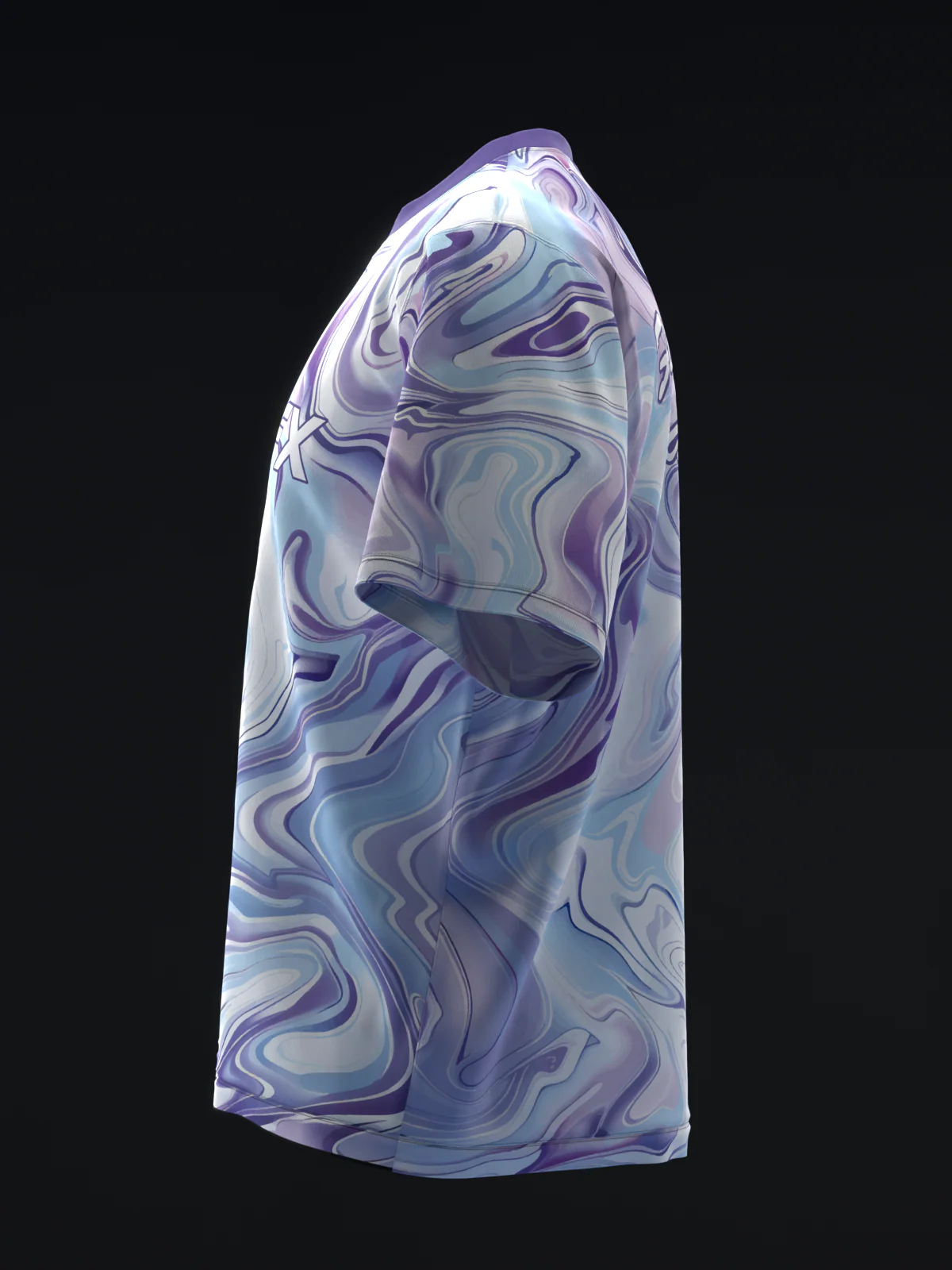 Marble - White Lavender - Bowling Jersey - Image 6