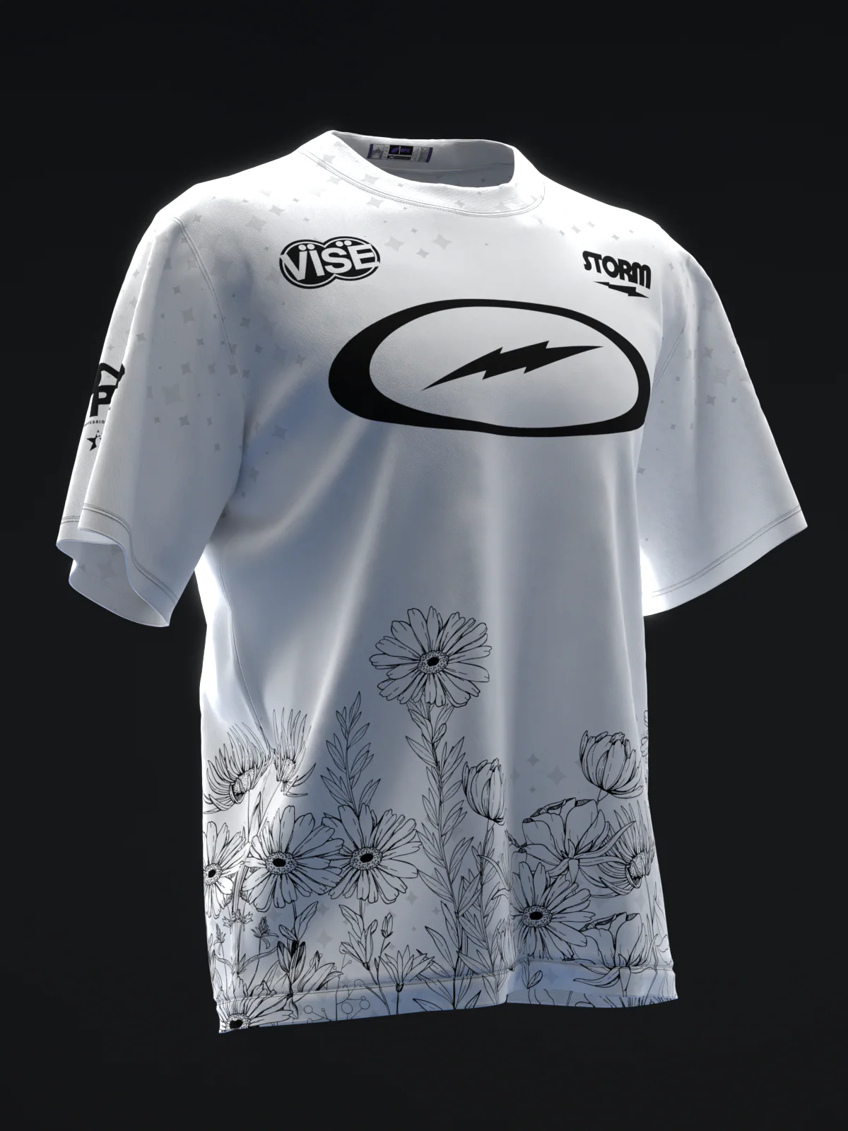 Maribeth Baker 2024 - Flowers And Stems - Bowling Jersey - Image 3