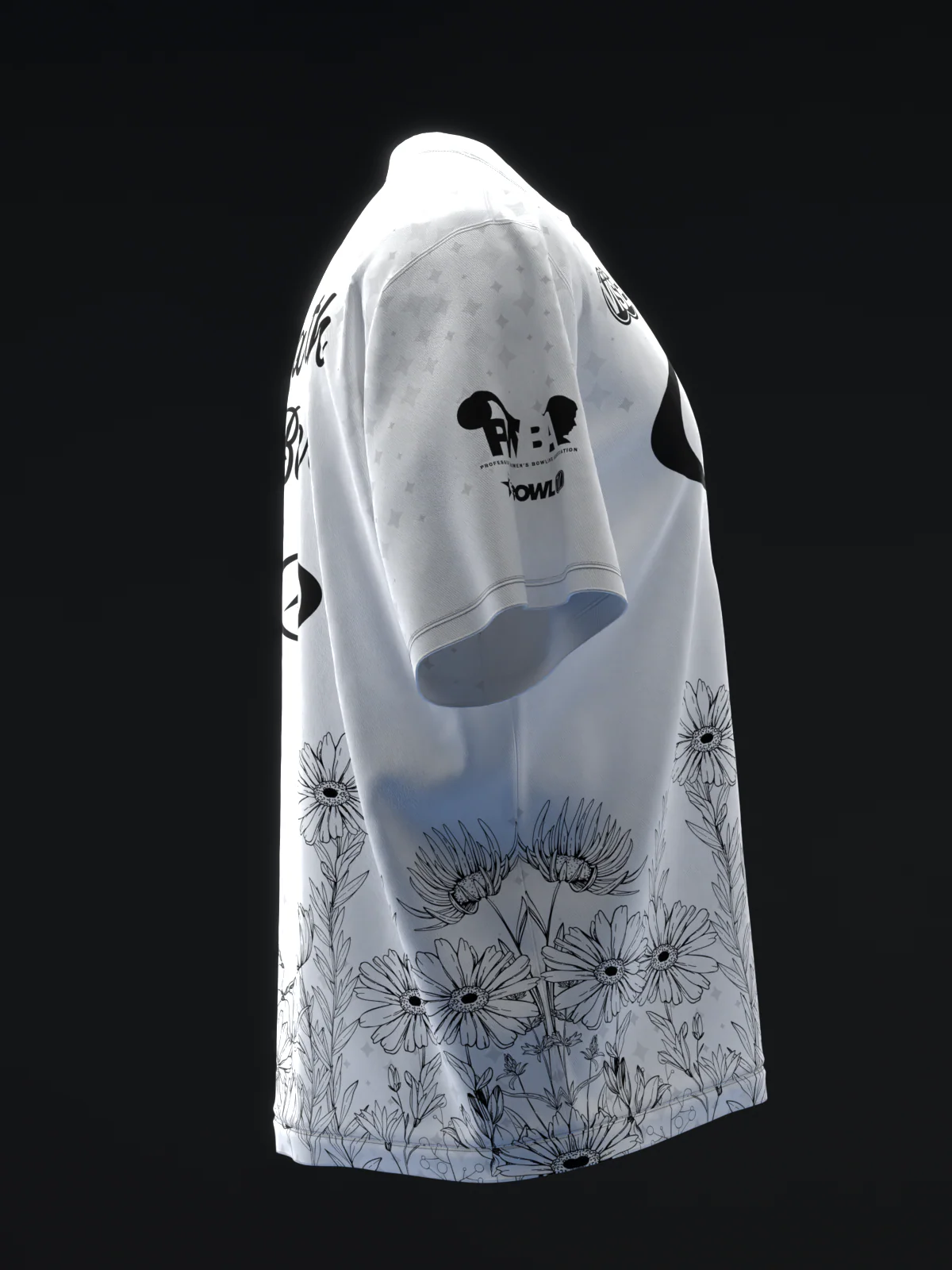 Maribeth Baker 2024 - Flowers And Stems - Bowling Jersey - Image 4