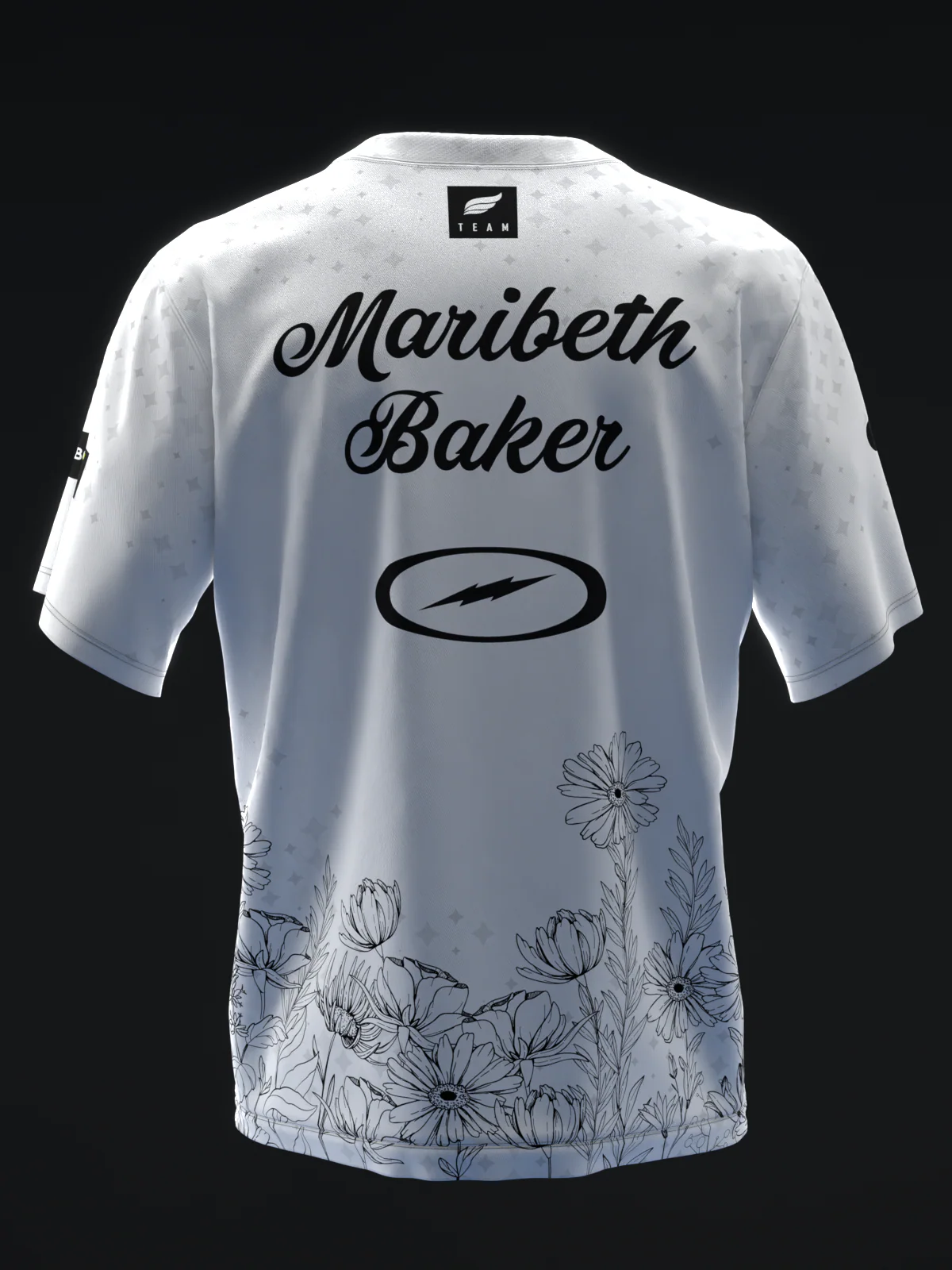 Maribeth Baker 2024 - Flowers And Stems - Bowling Jersey - Image 5