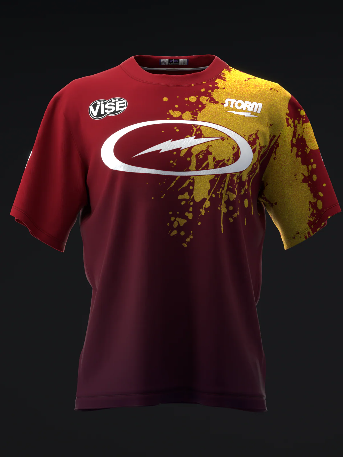 Maribeth Baker 2025 - Gold Wine Splatter - Bowling Jersey - Image 2