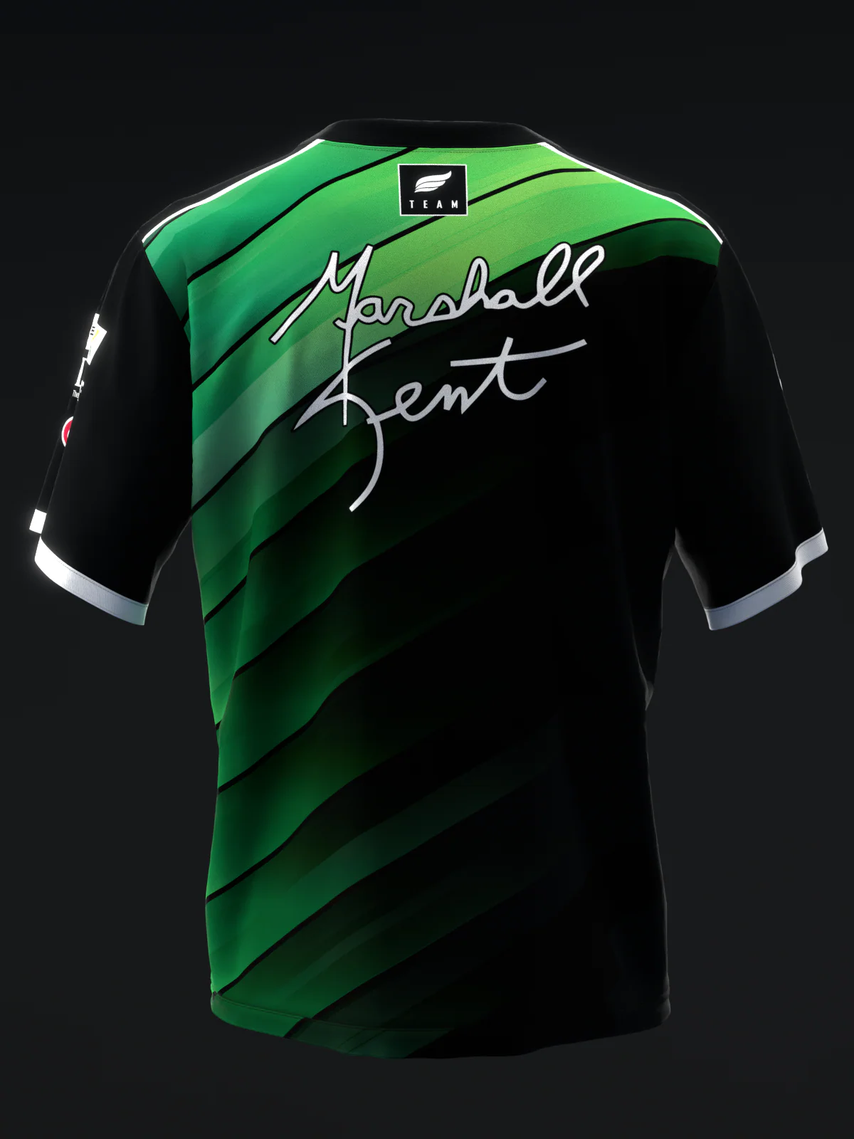 Marshall Kent 2023 - Abstract Grid Black Green - Bowling Jersey - Image 5