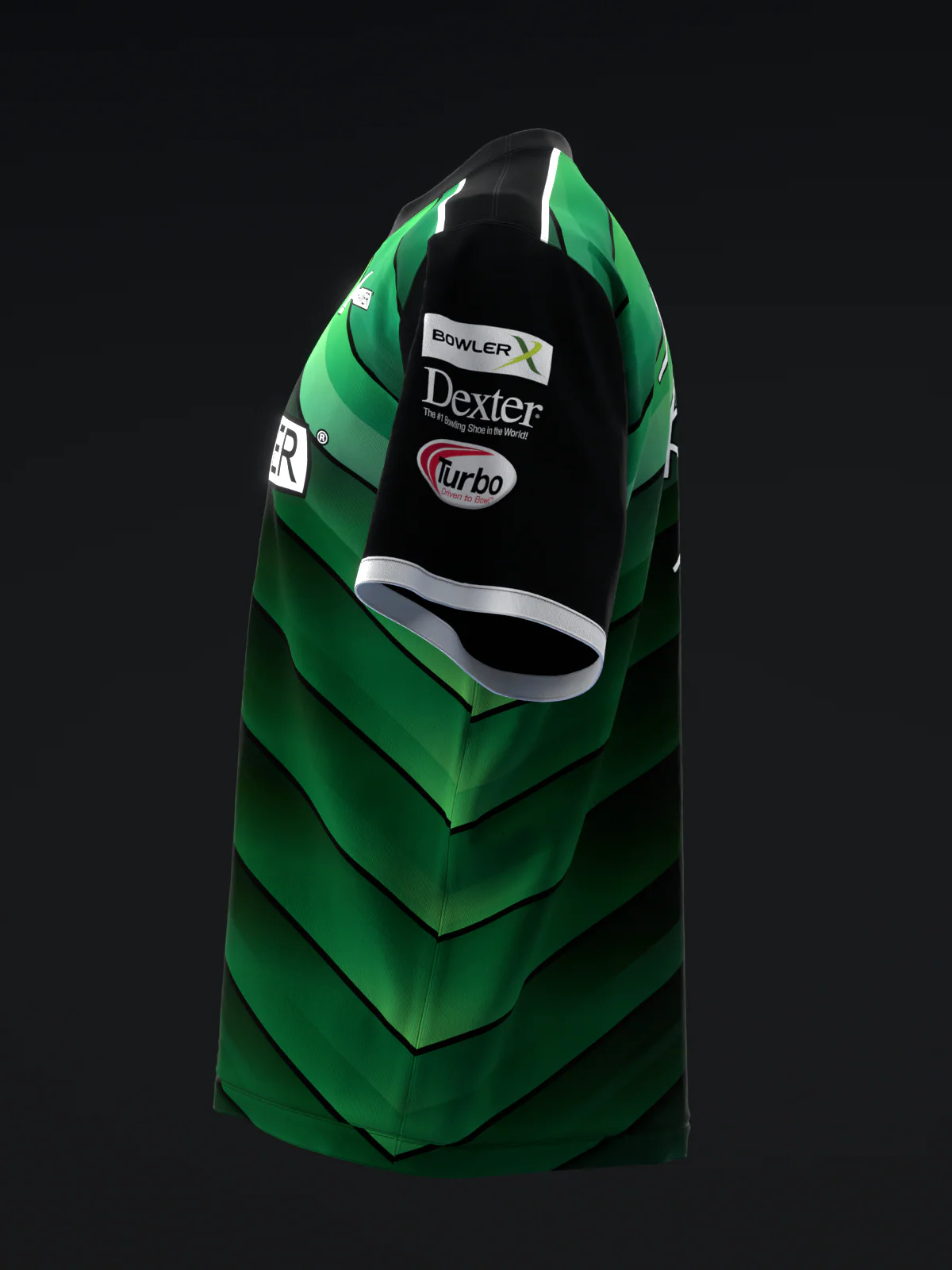 Marshall Kent 2023 - Abstract Grid Black Green - Bowling Jersey - Image 6